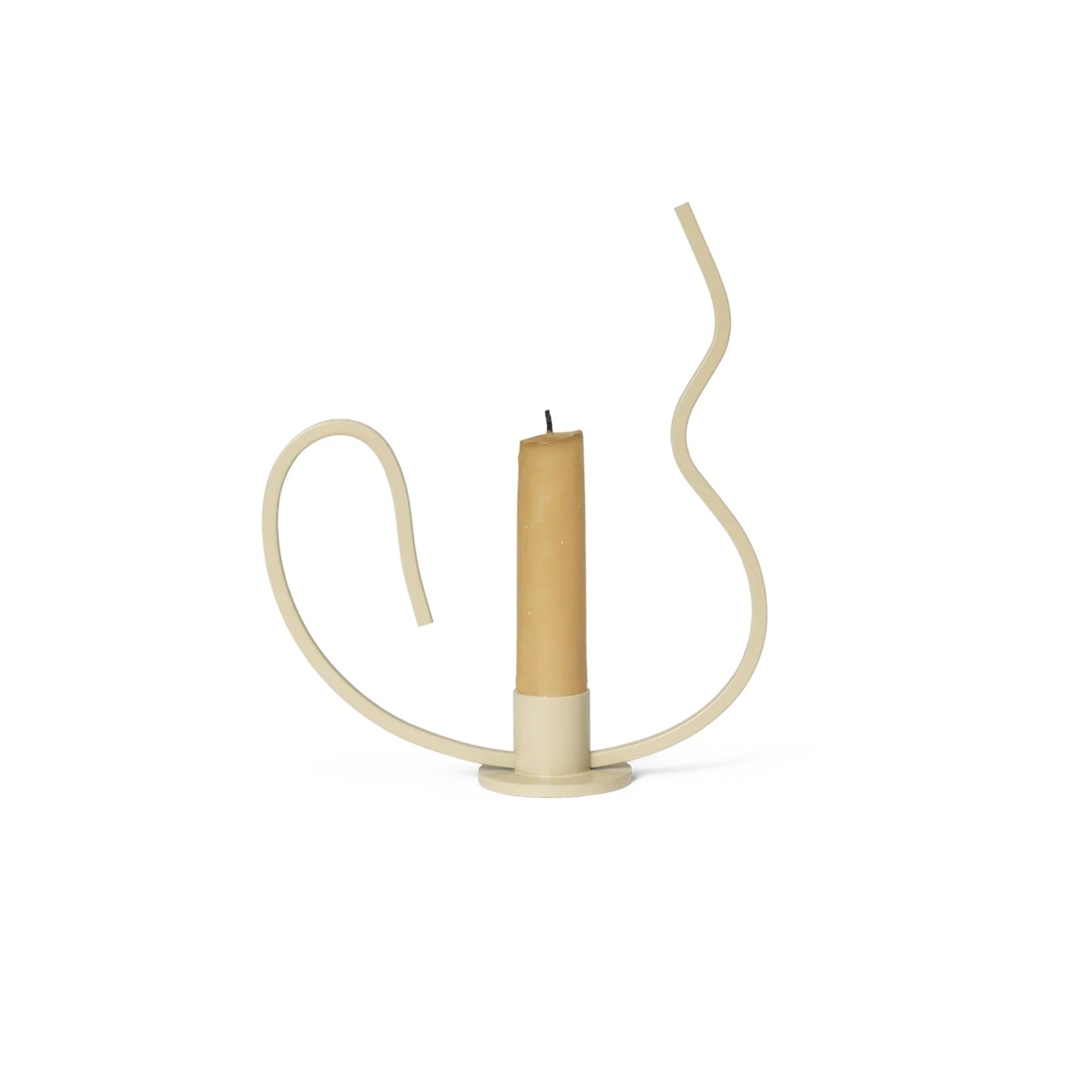 FERM LIVING Valse Low Cashmere Candle Holder - Elegant Home Decor for Living Room, Bedroom & Wedding Centerpieces