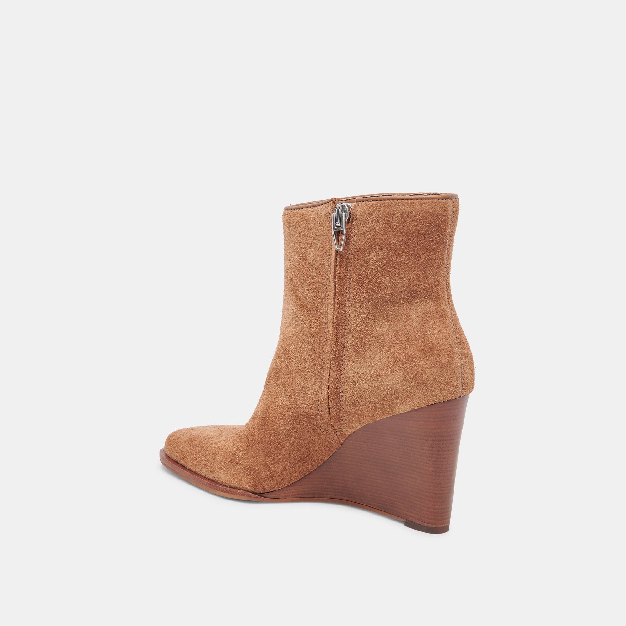 SUSANN Women's Wide Calf Booties in Chestnut Suede - Stylish Ankle Boots for Fall and Winter Outfits, Perfect for Office, Casual & Date Nights