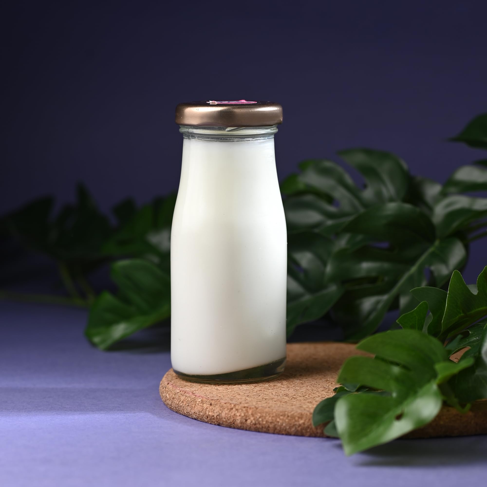 Stylish Transparent Glass Milk Bottle - 100ml Capacity, Food Grade Safe for Water, Juice & Beverages - Perfect for Home, Office, and Outdoor Use