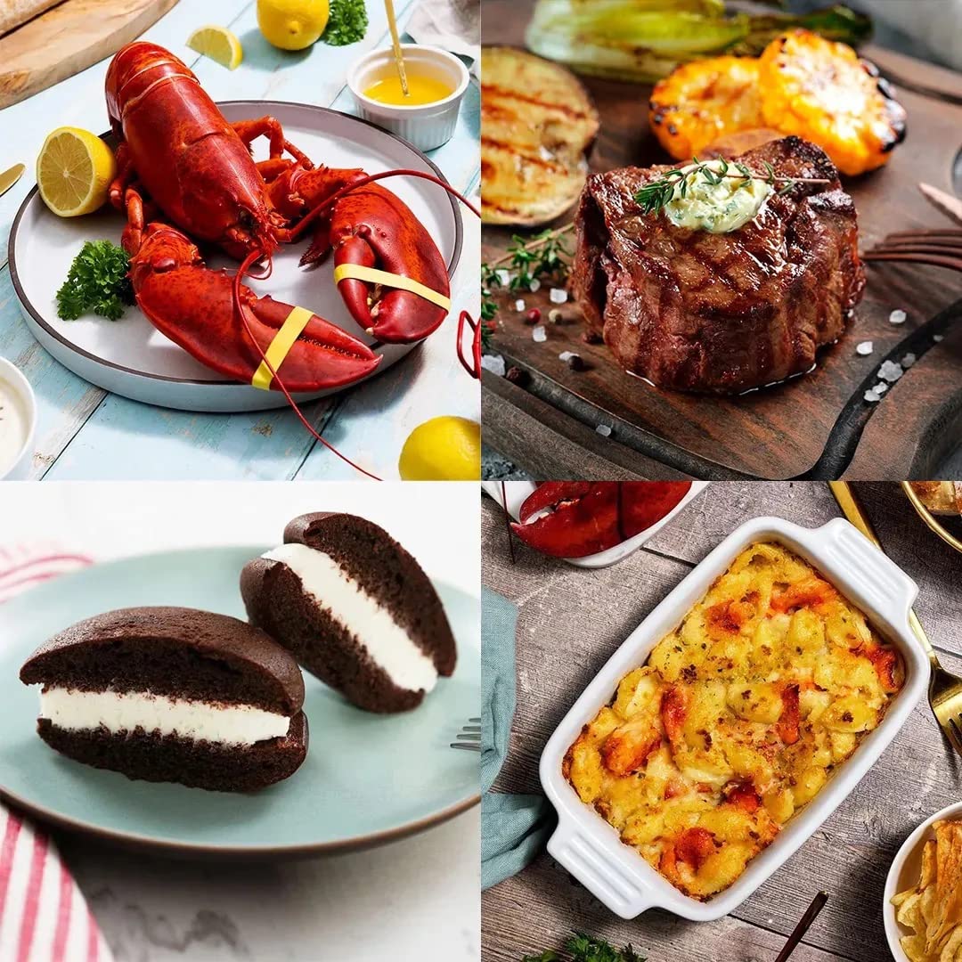 Fresh Maine Lobster Delivered Live - Premium Surf & Turf Dinner for Special Occasions & Romantic Date Nights