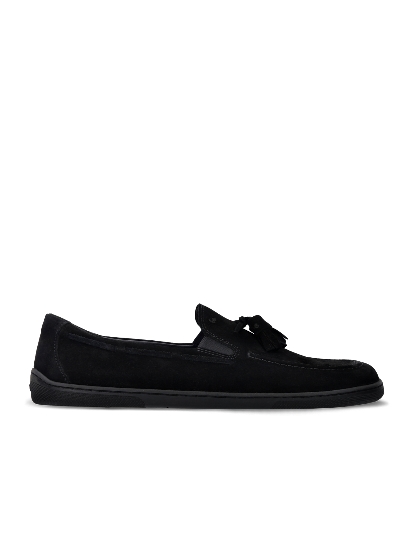 Barefoot Moccasins for Men - Be Lenka Portsiders All Black Leather Slip-On Shoes | Comfortable Minimalist Footwear for Walking, Travel & Casual Wear