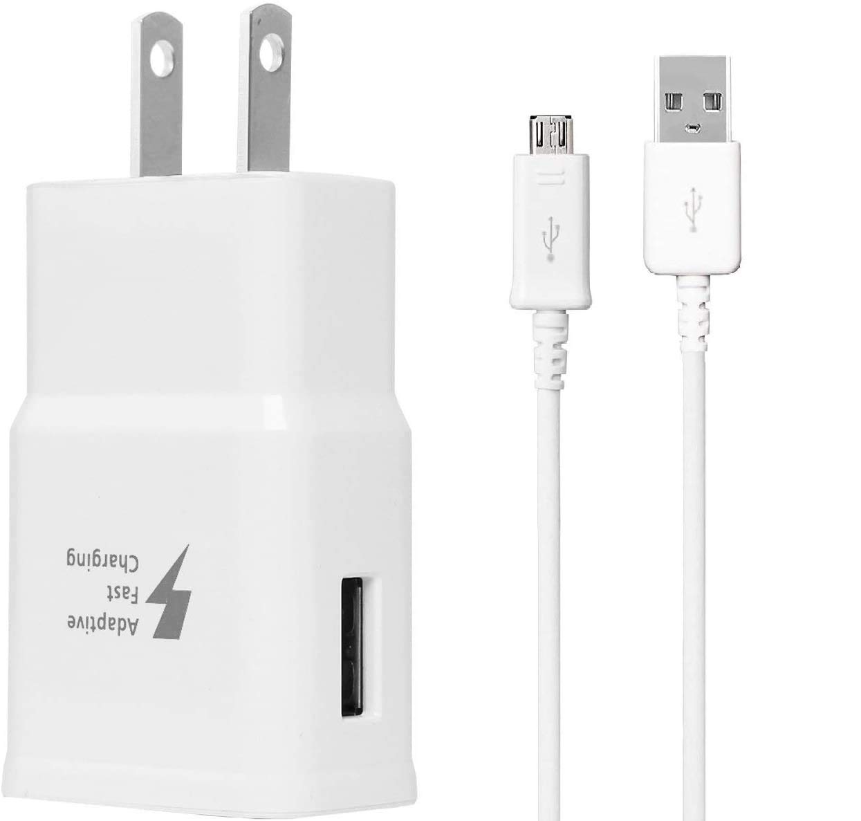 T-Mobile Prism Adaptive Fast Charger Micro USB 2.0 Cable Kit - Dual Voltage Fast Charging (50% Faster) for Smartphones, Tablets & More - Perfect for Home, Office & Travel