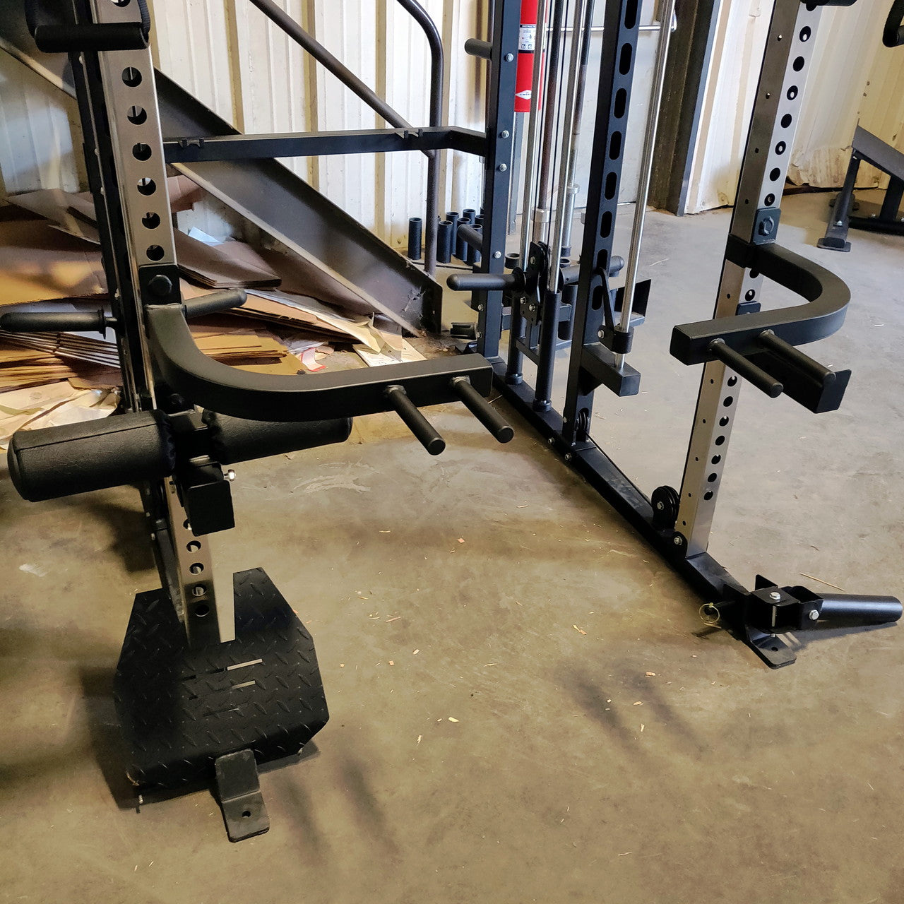 Light Commercial Universal Trainer Power Rack with Smith Machine - Multi-Functional Home Gym Equipment for Strength Training & Weightlifting - Perfect for Home Fitness, CrossFit, and Commercial Gym Use