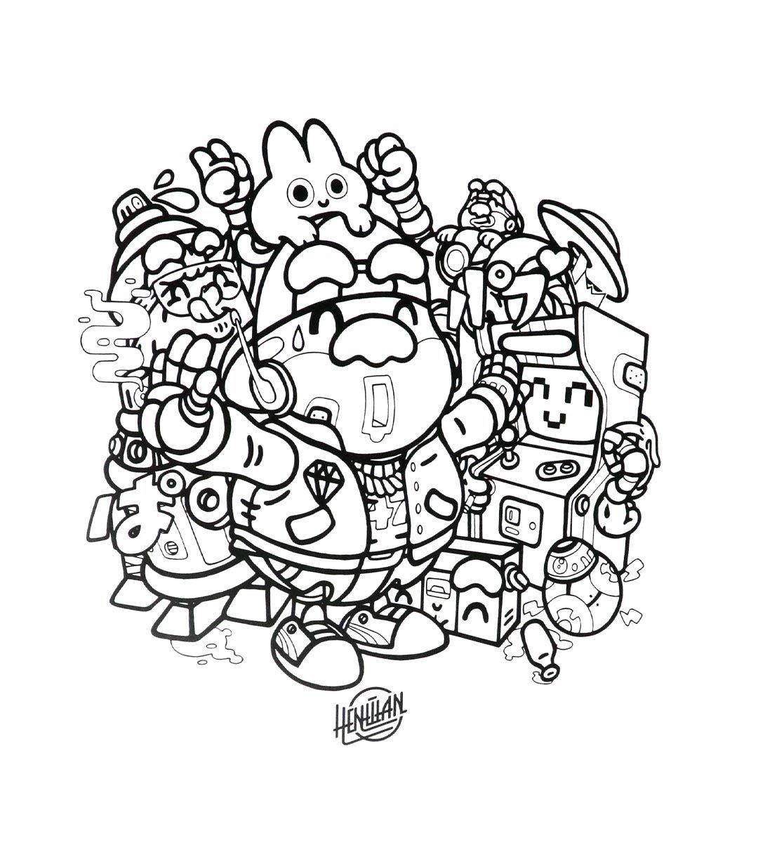 Best HENTITAN Coloring Book for Adults - Stress Relief & Relaxation | Perfect for Art Therapy, Mindfulness & Creative Fun