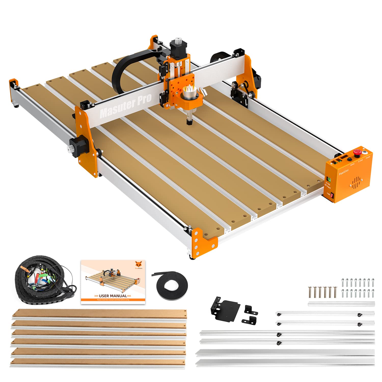 FoxAlien 4080 CNC Router Extension Kit - Upgraded Hybrid Spoilboard for Masuter Pro CNC Machine | Expands Working Area to 15.75