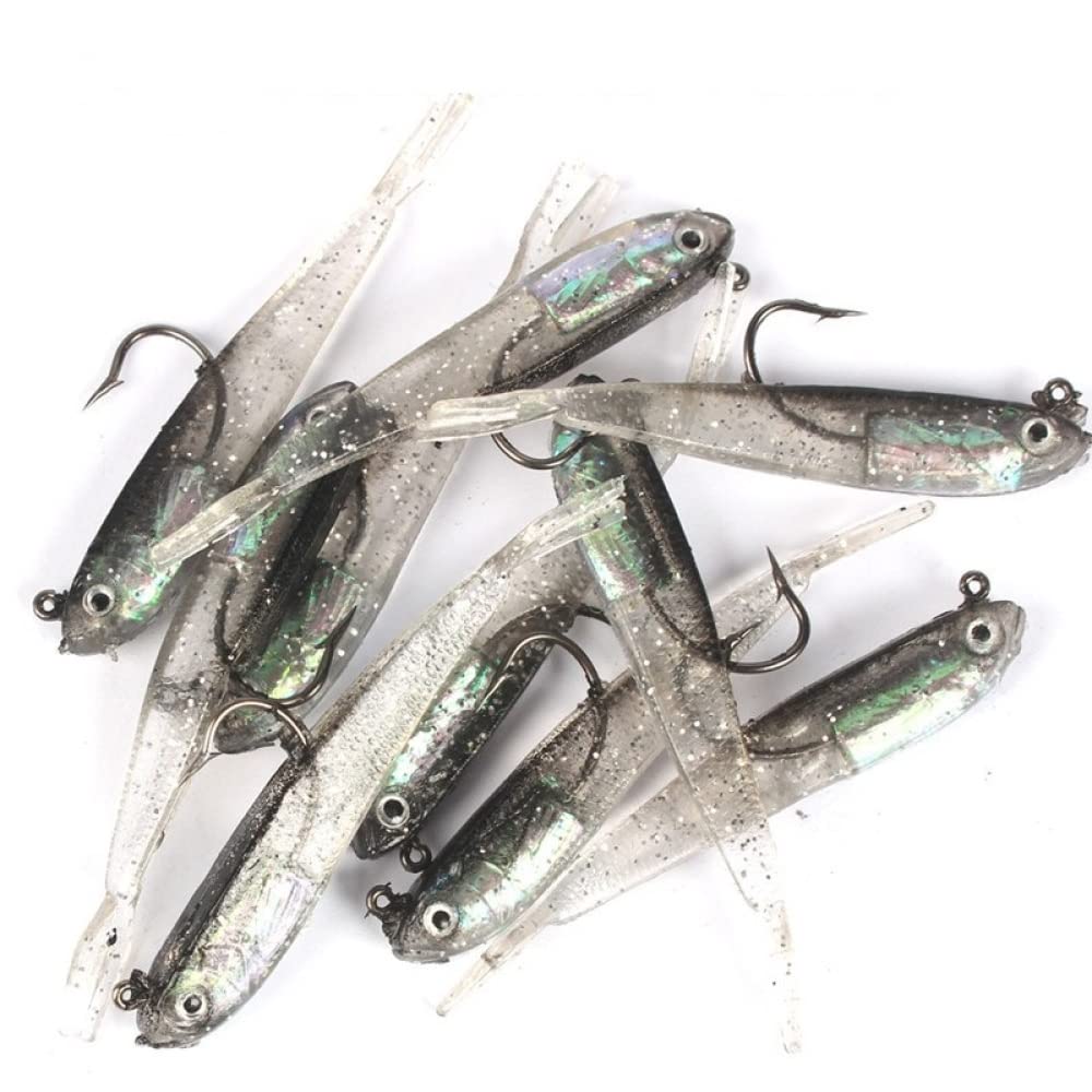 20pcs Mochalight Artificial Fishing Bait with Sharp Hooks - Soft Silicone Lures for Freshwater & Saltwater Fishing - Realistic Bionic Design for Bass, Trout & Walleye - Perfect for Kayak, Boat & Shore Fishing