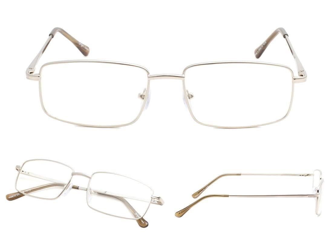 Premium LUR Reading Glasses 3-Pack - Durable Metal Frame Readers for Men & Women - Perfect for Reading, Office Work & Daily Use