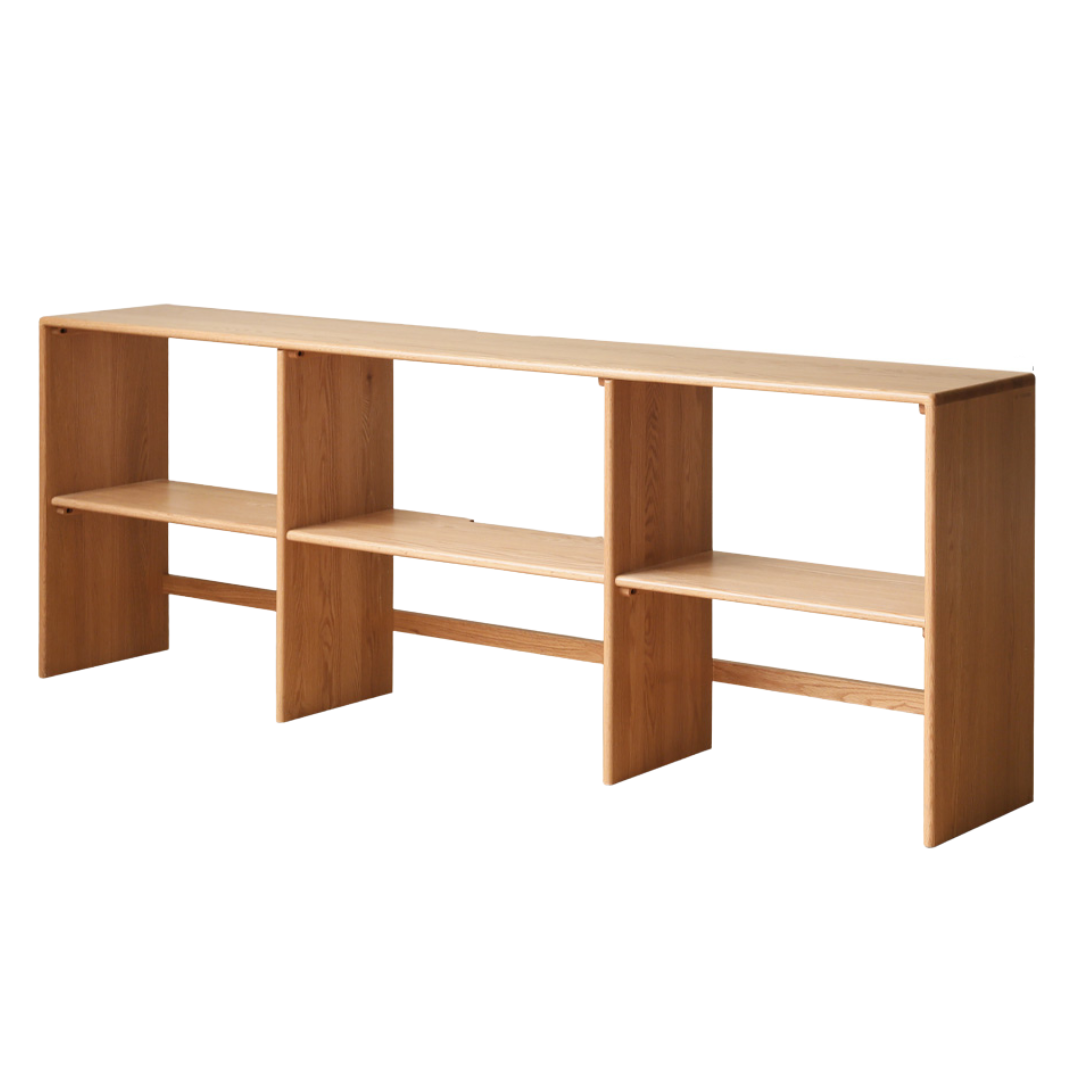 Modern Oak Solid Wood TV Stand with Storage - Minimalist Design for Living Room, Kids Toy Organizer & Media Console - Perfect for Home Entertainment & Playroom Organization