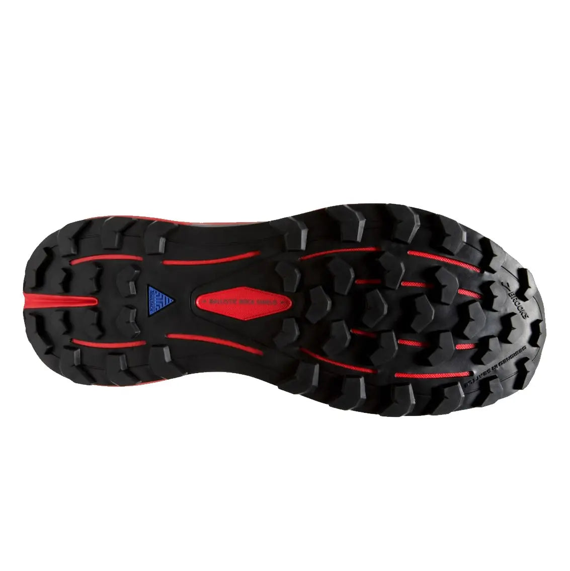 Men's Brooks Cascadia 16 Trail Running Shoes - Black/Fiery Red/Yellow | Lightweight & Durable for Hiking, Jogging & Outdoor Adventures