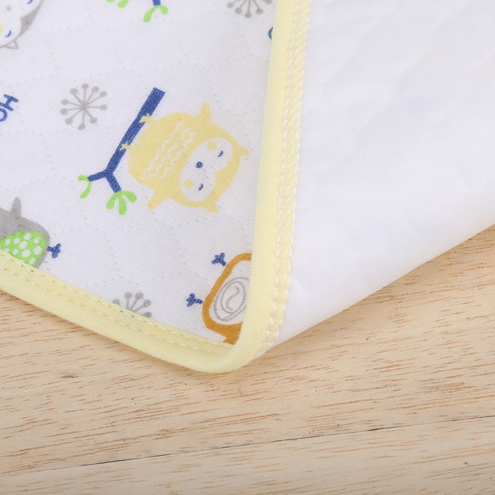 **Waterproof Crib Mattress Protector - Reusable Incontinence Pads for Kids & Adults - Washable Bed Pads for Leak Protection (Yellow Hemming, Medium) - Ideal for Nighttime Use, Travel & Daycare**