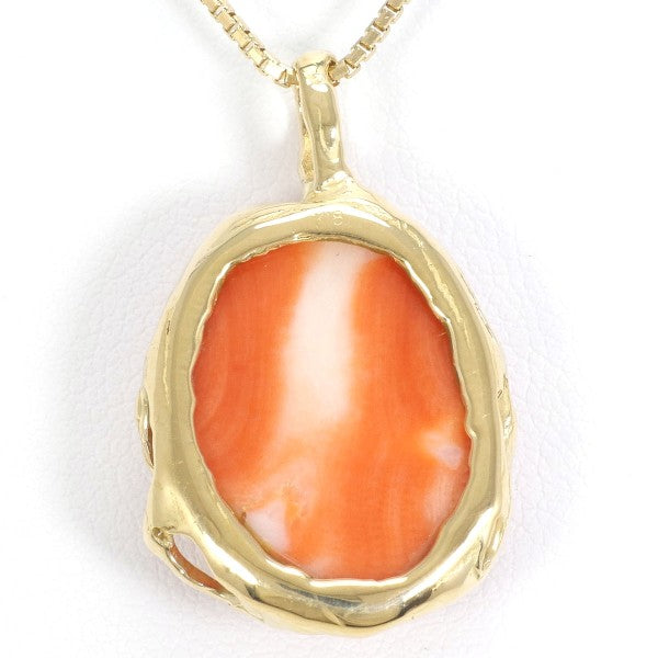 18K Yellow Gold Coral Necklace for Women - Elegant Handmade Jewelry Gift for Birthday, Anniversary & Valentine's Day | Perfect for Beach Weddings, Summer Parties & Boho Fashion