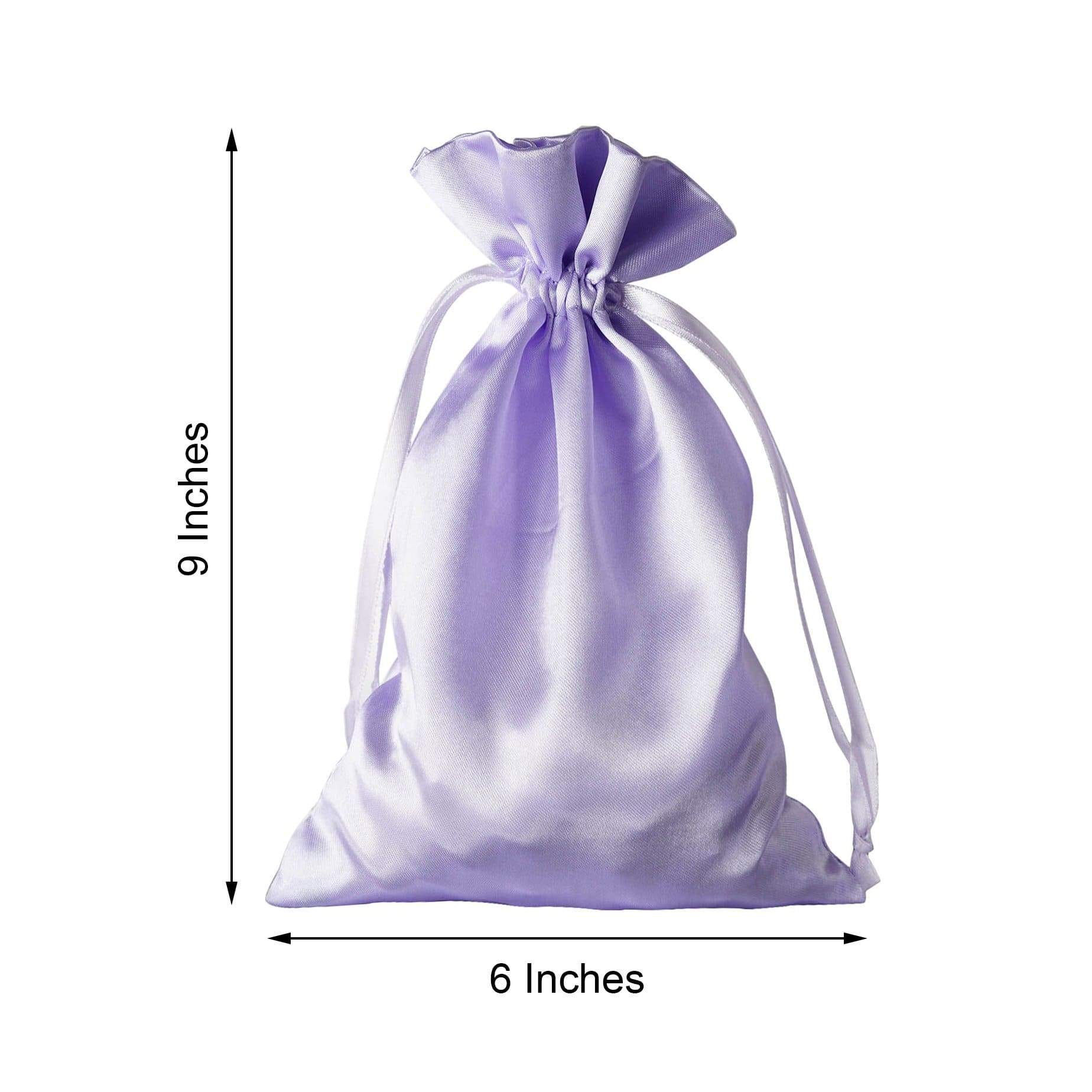 12-Piece 6x9 Inch Satin Drawstring Bags - Elegant Gift Packaging for Jewelry, Candles & Party Favors - Perfect for Weddings, Baby Showers & Special Events