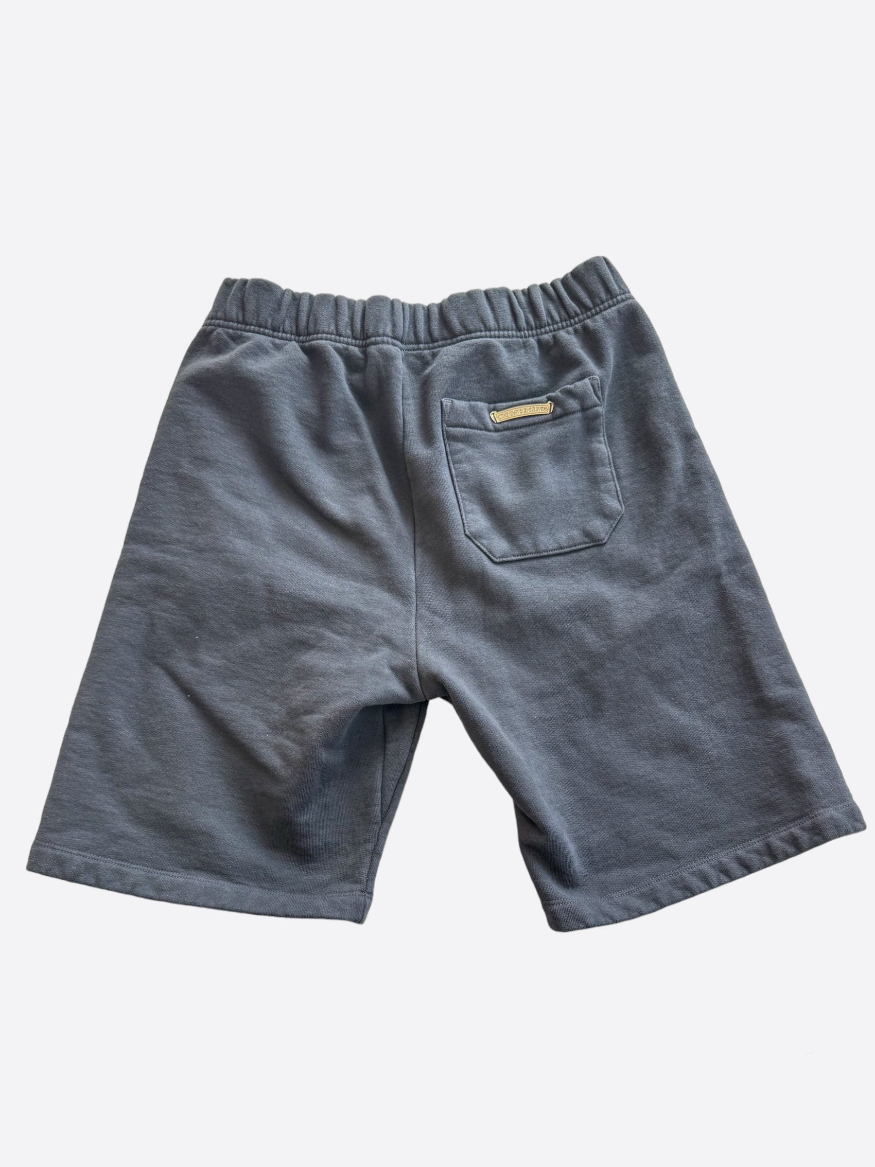 Chrome Hearts Navy & Red Triple Cross Patch Paper Jam Shorts - Stylish Streetwear for Men & Women | Perfect for Casual Outfits, Concerts, and Urban Fashion