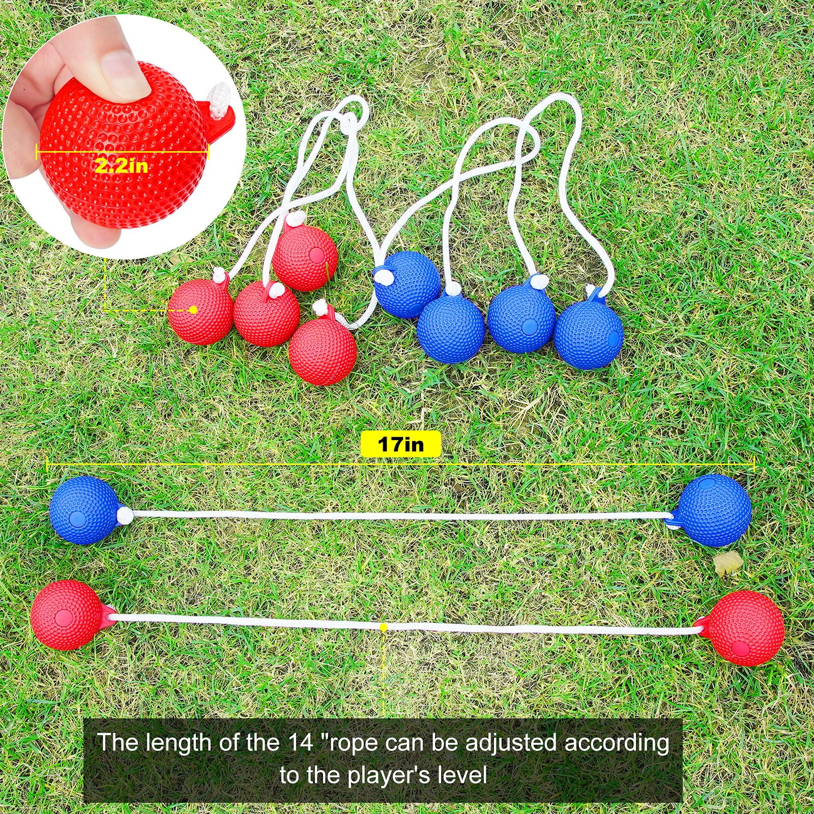 Premium Ladder Toss Outdoor Game Set - 6 Weighted Bolos, Carrying Case & Sand-Weighted PVC Pipes for Backyard, Beach, Tailgating & Family Fun - Perfect for Adults & Kids - Indoor/Outdoor Ladder Ball Game