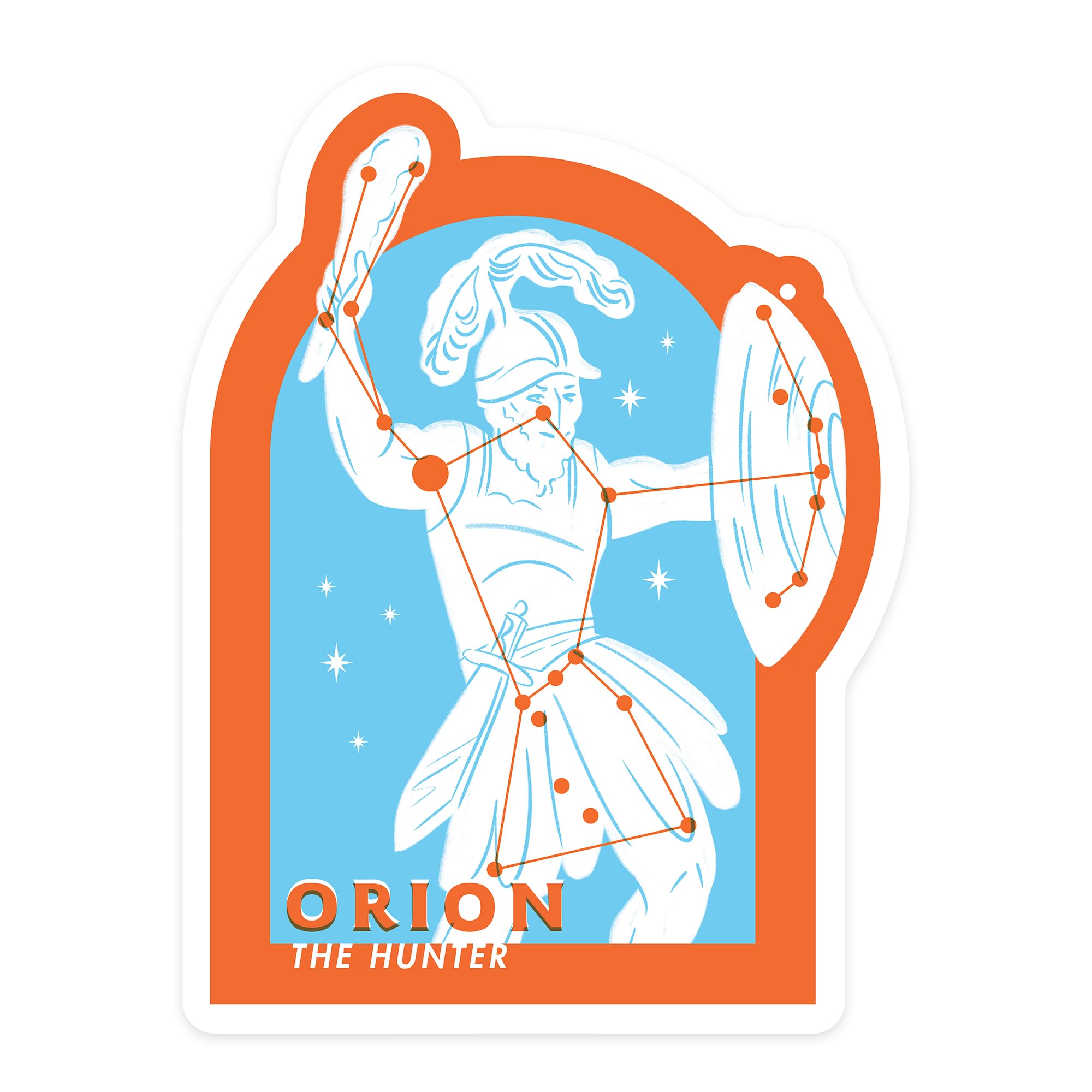 Orion Constellation Die-Cut Vinyl Sticker (3-6 inches) - Waterproof Decal for Cars, Laptops, Water Bottles & Coolers - Perfect for Astronomy Lovers, Outdoor Adventures & Space-Themed Decor