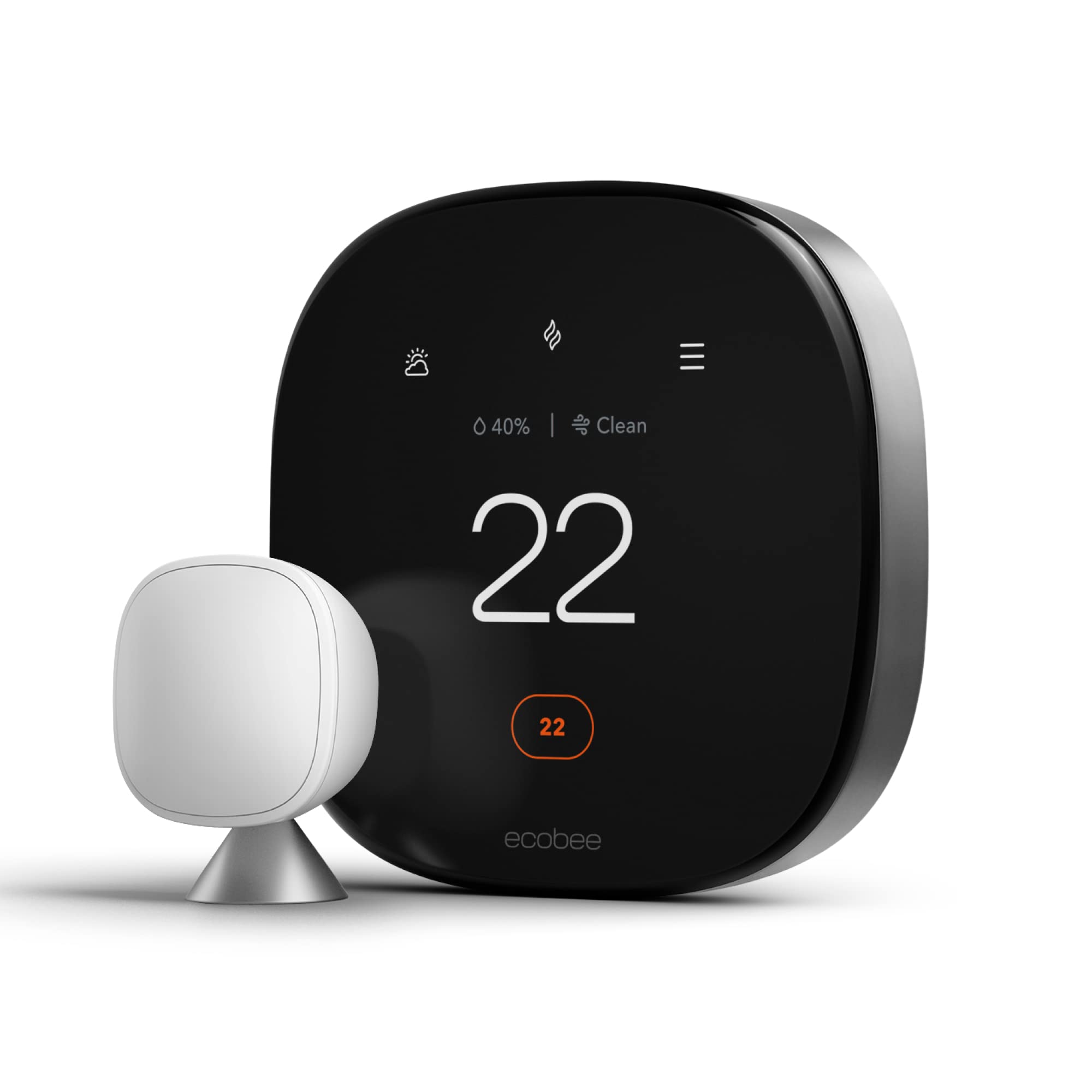 ecobee Smart Thermostat Premium with Smart Sensor & Air Quality Monitor - WiFi Programmable Thermostat for Home Automation - Compatible with Siri, Alexa, Google Assistant - Perfect for Smart Homes & Energy Savings