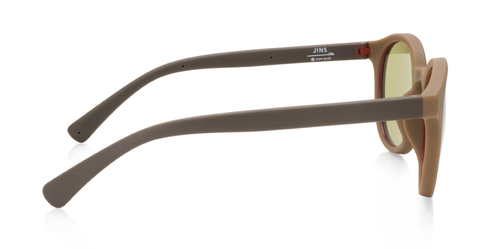JINS x Snow Peak Rubber Sunglasses 015 84 - Lightweight Polarized Outdoor Sunglasses for Hiking, Fishing & Beach Activities