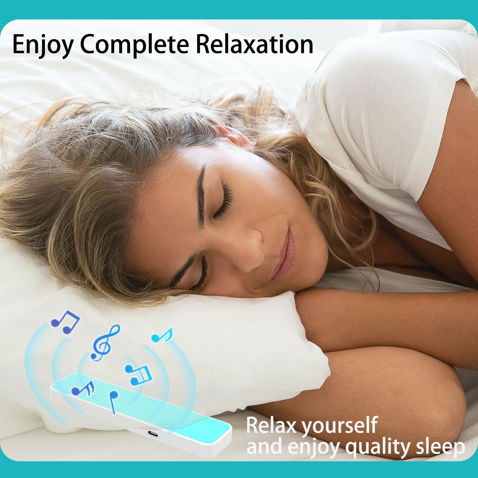 Bone Conduction Bluetooth Sleep Headphones - Wireless Pillow Speaker with Stereo Sound & White Noise for Side Sleepers, Compatible with iOS/Android/Windows (Black+Gray) - Perfect for Nighttime Relaxation, Meditation & Better Sleep