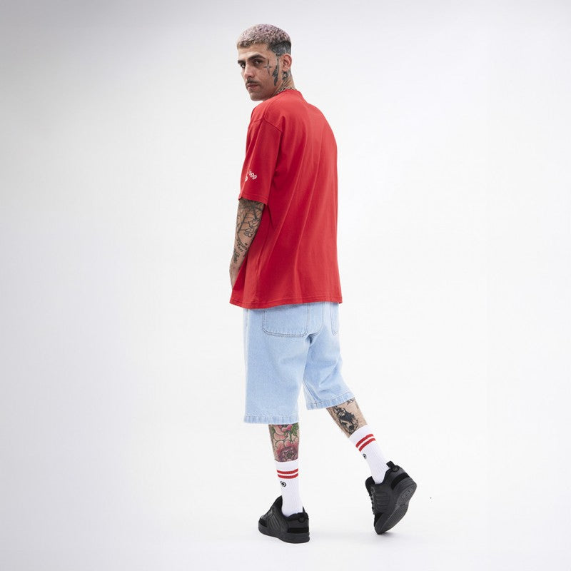 Circa Bucker Oversized T-Shirt for Men & Women - Soft Cotton Red Tee - Casual Streetwear & Loungewear for Everyday Comfort
