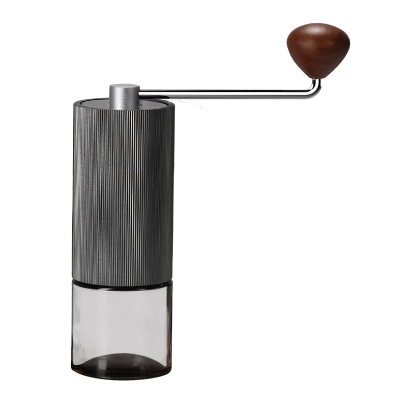 Premium Manual Coffee Grinder with CNC Stainless Steel Conical Burr - Adjustable Coarseness, Double Bearing System for French Press, Espresso & Pour Over - Perfect Hand Grinder Gift for Coffee Lovers (Black) - Ideal for Home, Office & Travel Use
