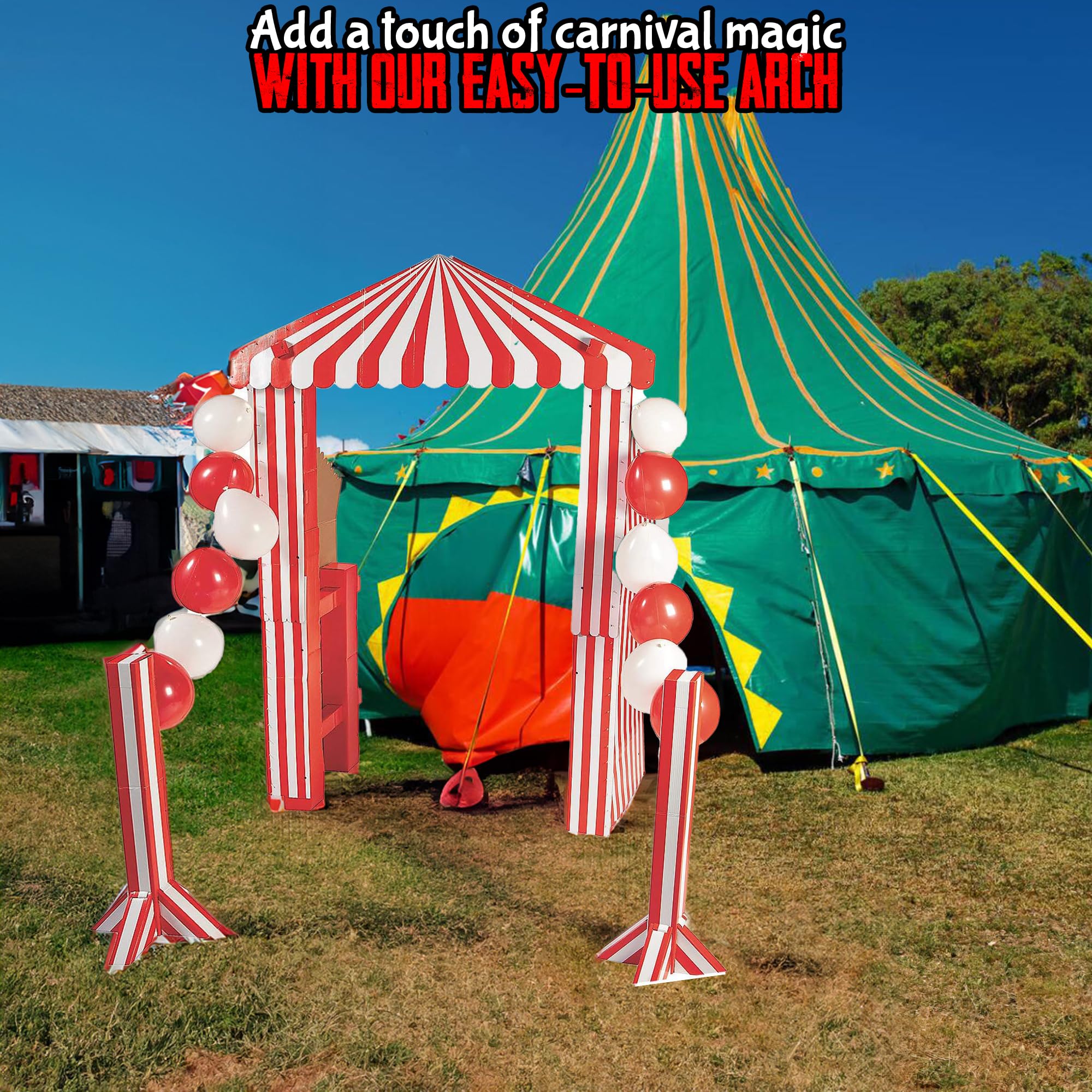 Carnival Party Arch - Large Decorative Archway for Birthday, Wedding & Event Decorations - 1 Piece Fun Express