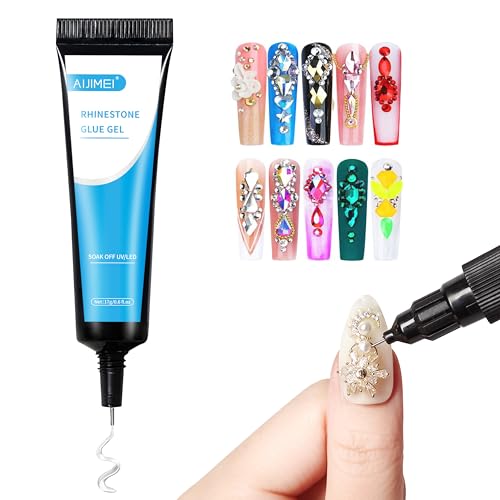 Needle Rhinestones Nail Glue Gel