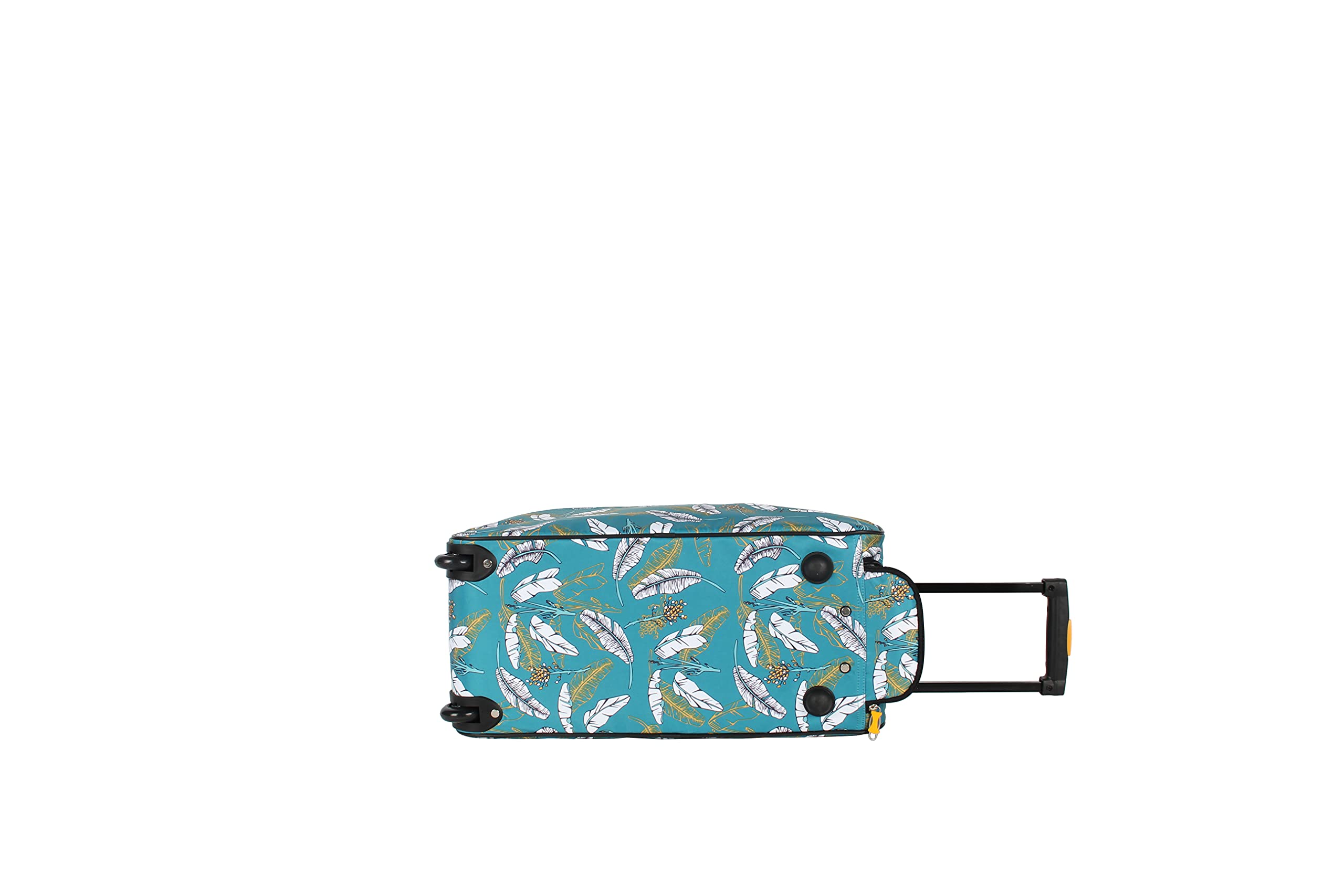 Lucas Designer 22 Inch Lightweight Carry On Duffel Bag with Rolling Wheels - Perfect for Weekender Overnight & Business Travel - SEA FORM & SPIRIT Patterns - Ideal for Airplane Trips, Gym Visits and Weekend Getaways