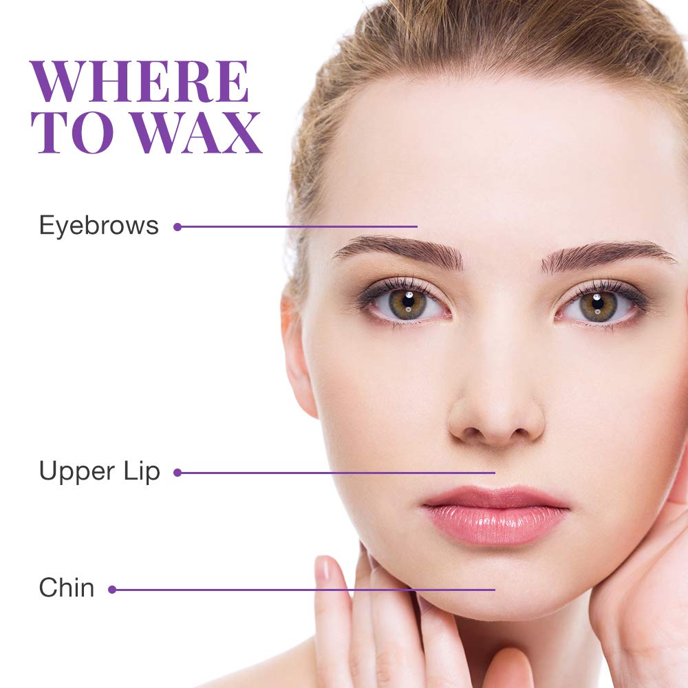 Clean & Easy Wax Strips for Face - Ready-to-Use Hair Removal Strips for Women & Men, Pre-Waxed Facial Waxing Kit, Painless & Quick Hair Remover for Eyebrows, Upper Lip, Chin - 12 Count (Great for Travel & Home Use)