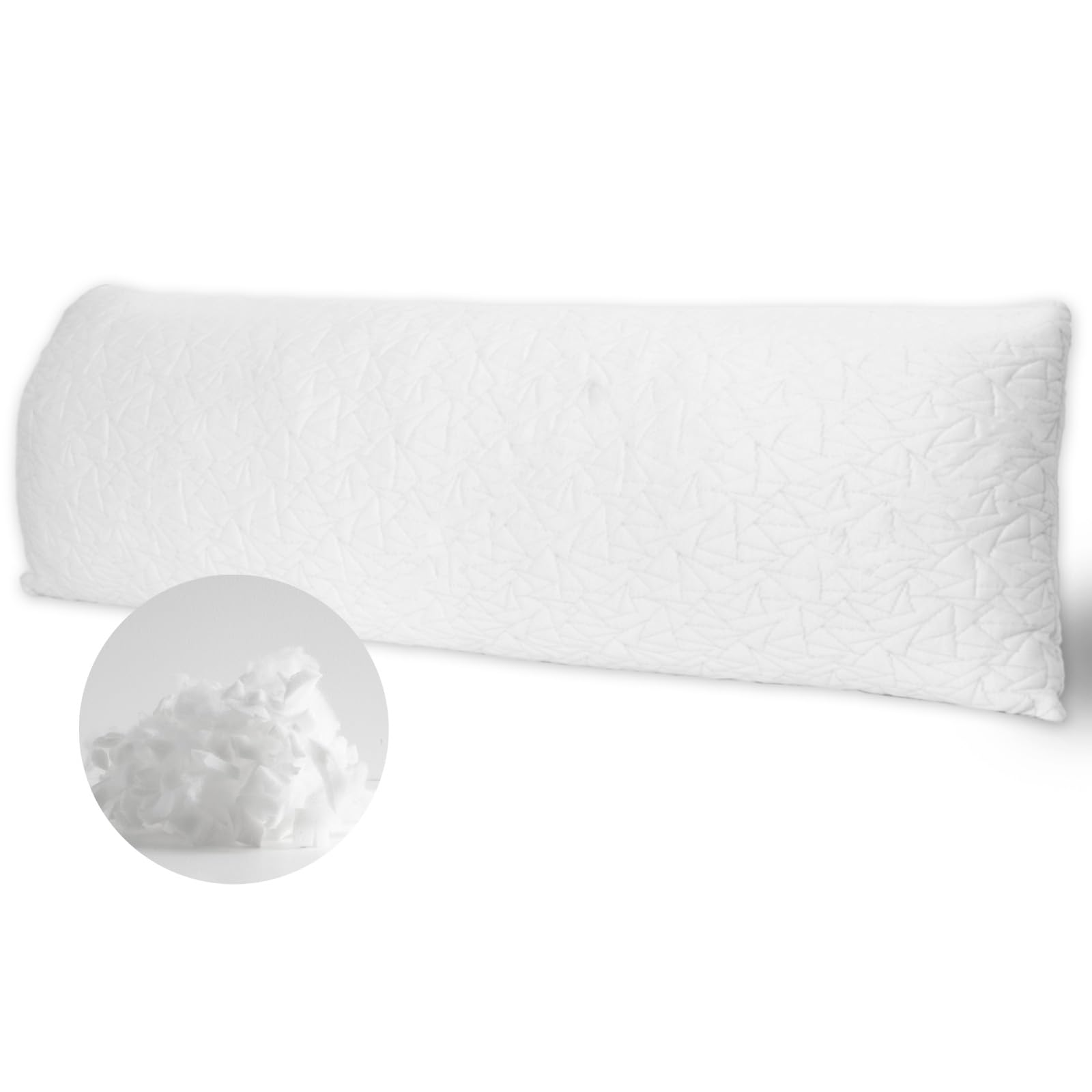 Memory Foam Body Pillow for Adults - 20x54 Inch Large Full Body Pillow for Side Sleepers, Back & Stomach Sleepers - Perfect for Bed, Couch & Pregnancy Support