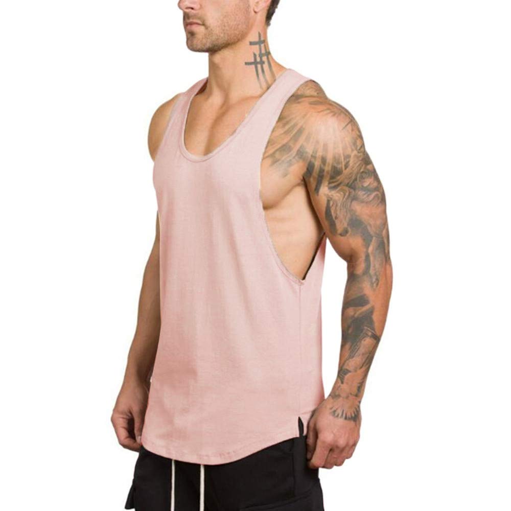 GOKKILRW Men's Muscle Cut Off Gym Tank Top - Workout Stringer Shirt for Bodybuilding & Fitness - Breathable Sleeveless Athletic T-Shirt - Perfect for Weightlifting, CrossFit & Summer Training