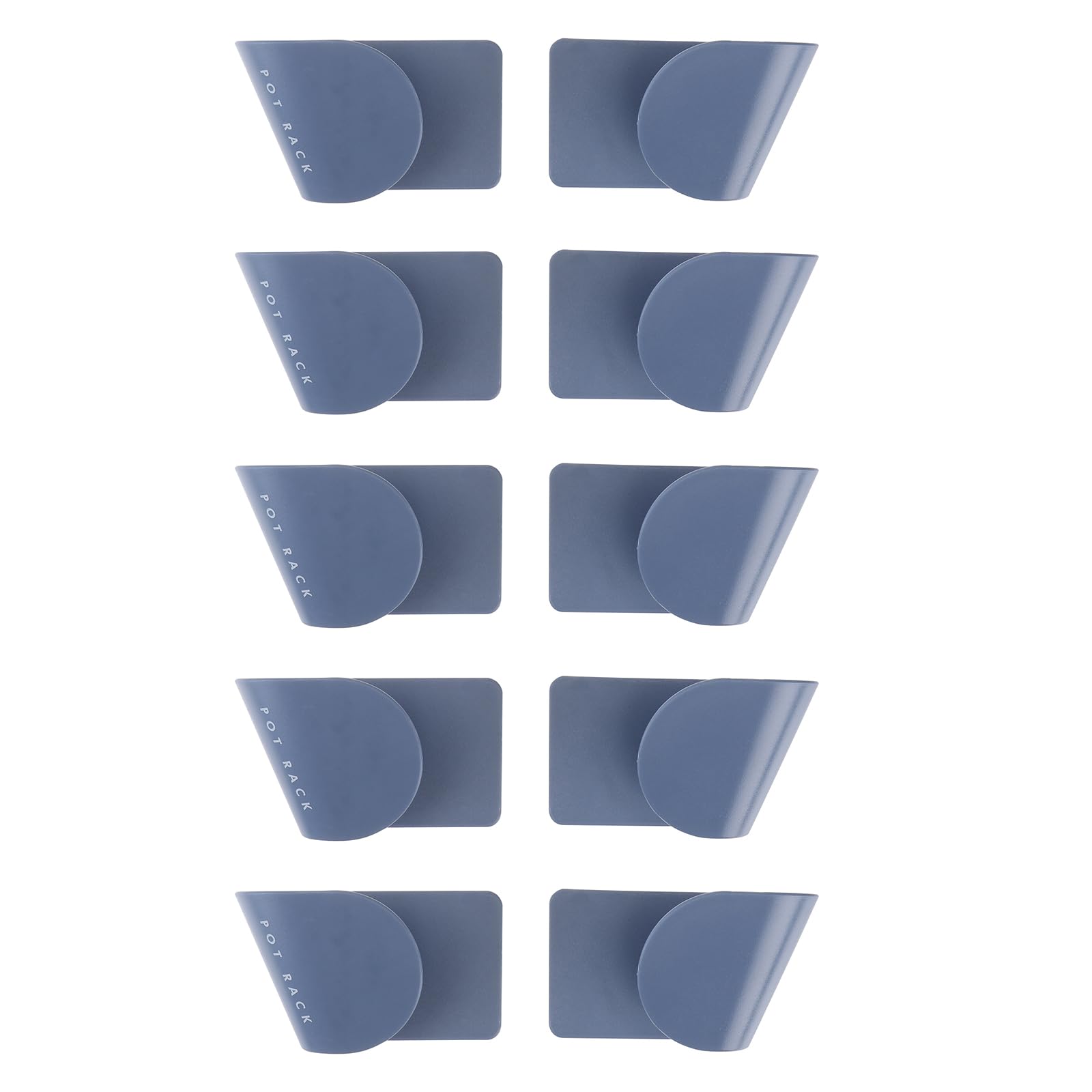 Hemoton 5-Pack Wall Mount Pot Lid Organizer Rack - Plastic Kitchen Cabinet Storage Holder for Cookware Lids - Space Saving Solution for Small Kitchens (Blue)