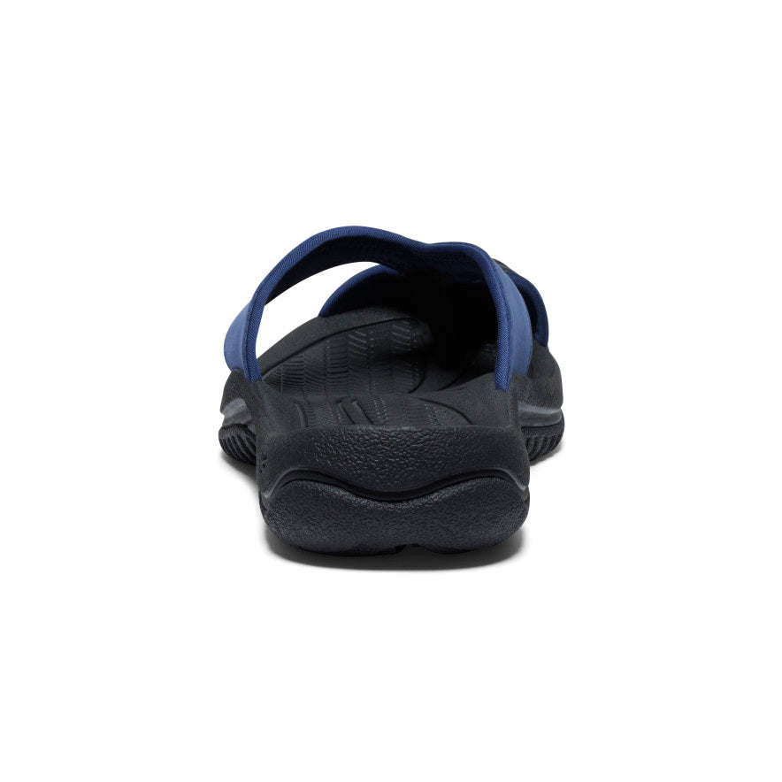 Men's Waimea Leather Flip Flops - Comfortable & Stylish Sandals for Summer | Navy Blue & Black | Perfect for Beach, Pool, and Casual Wear