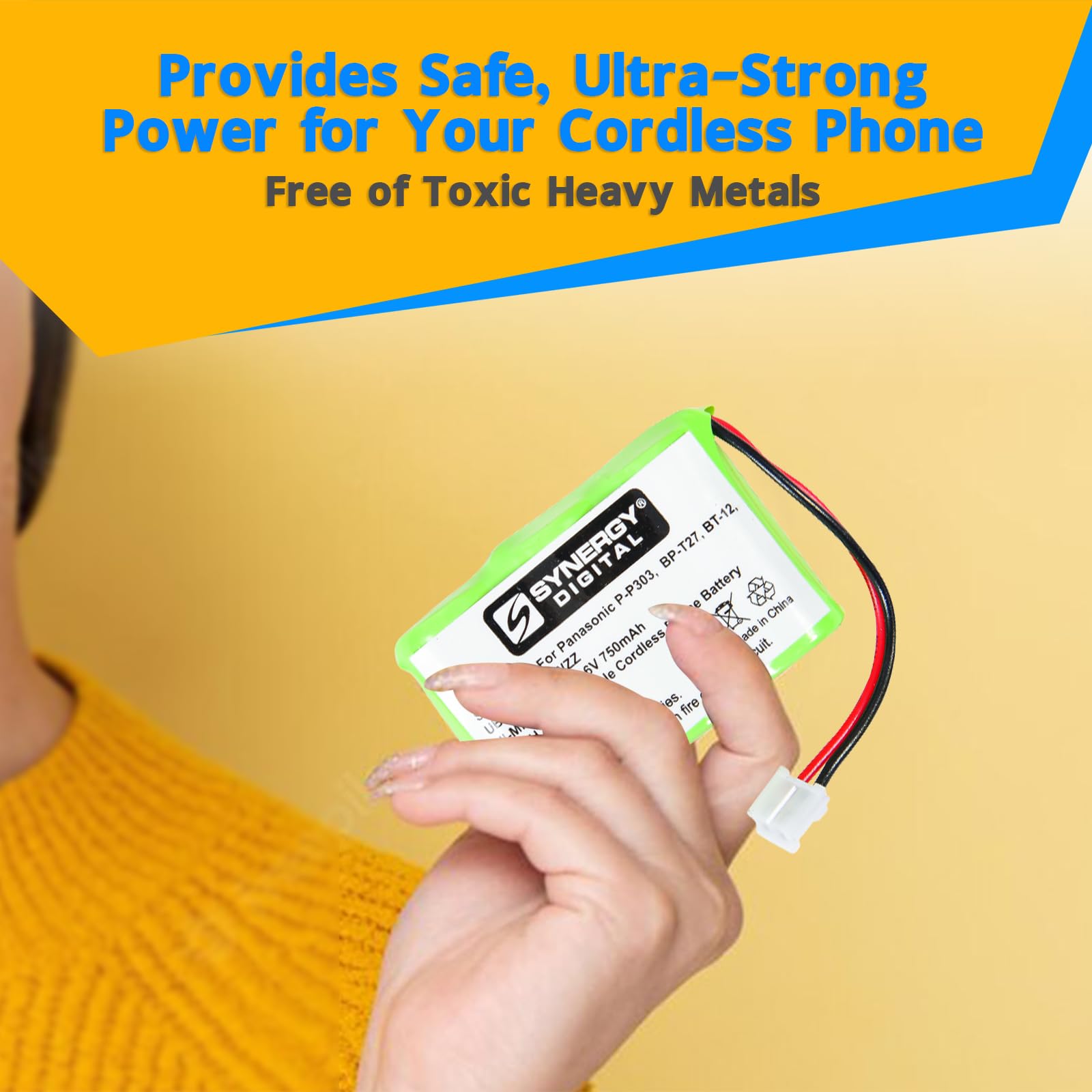 GP GP40AAK3BMJ Cordless Phone Combo Pack with 2 Rechargeable 3.5AA Batteries - Ideal for Home & Office Communication