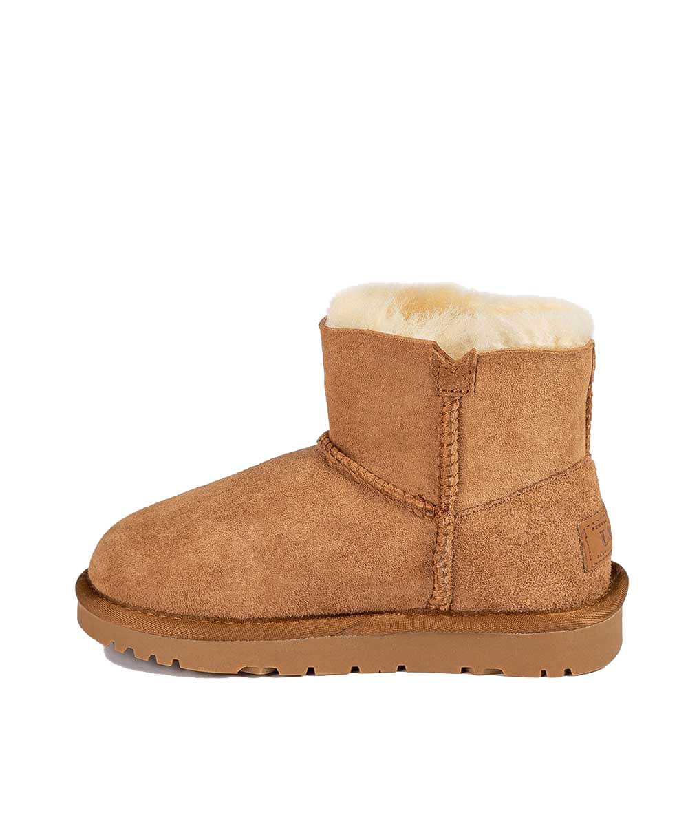 Kids' UGG Classic Mini Button Boots - Warm & Stylish Winter Boots for Girls & Boys - Perfect for Snow, School & Outdoor Play