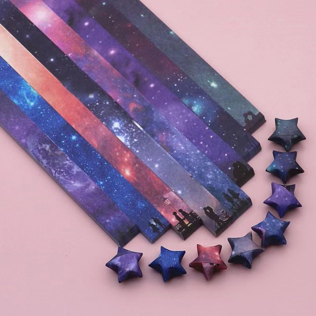 Premium Origami Paper Strips for DIY Lucky Stars - 540 Sheets Gradient Color Star Paper for Handmade Crafts, Home Decor, Party & Gift Wrapping