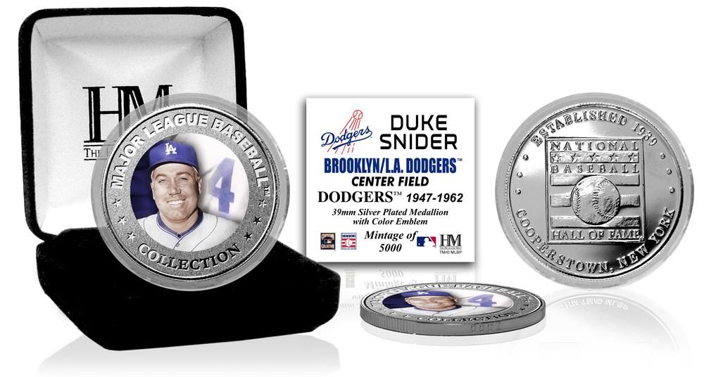 Duke Snider Baseball Hall of Fame Commemorative Silver Coin - Collectible Sports Memorabilia for Fans & Gift for Baseball Enthusiasts