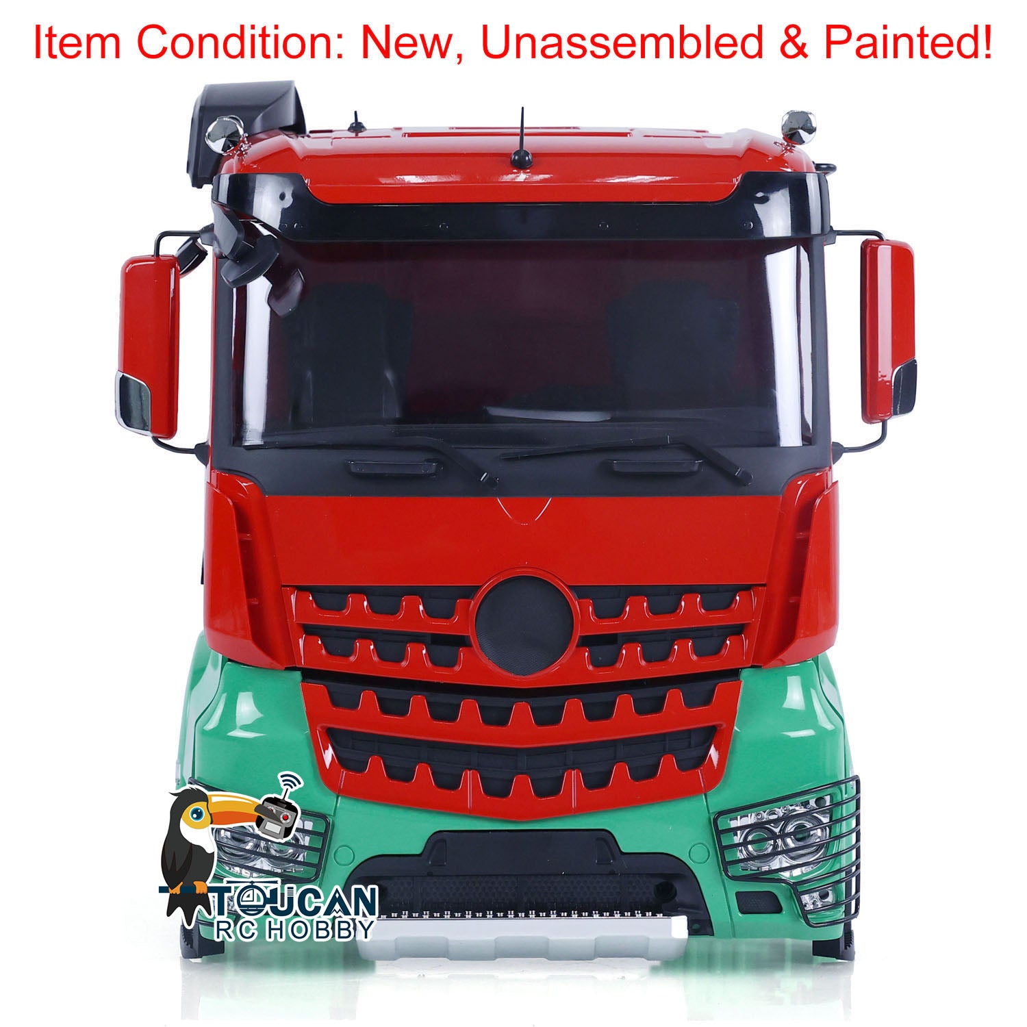 1/14 Scale Painted Plastic Body Shell Cabin Set for 6x6 RC Tractor Truck - DIY Simulation Vehicle Parts for Hobby Model Enthusiasts | Perfect for RC Car Customization, Off-Road Simulation & Collectible Displays