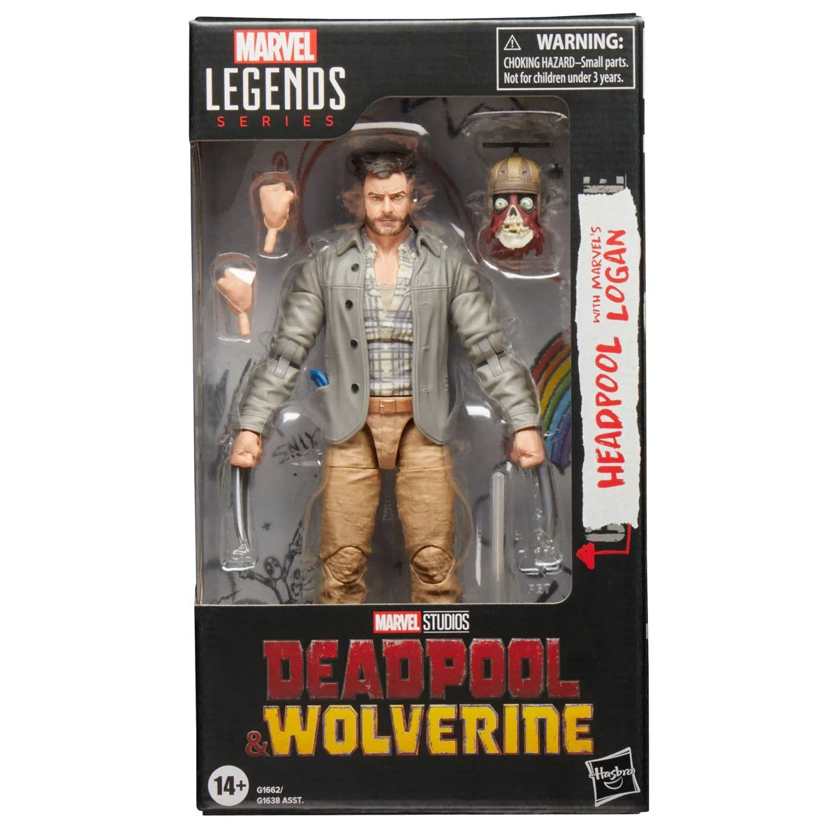 Deadpool & Wolverine Marvel Legends Action Figure - Headpool with Logan - Collectible Toy for Fans, Superhero Display & Gift Idea