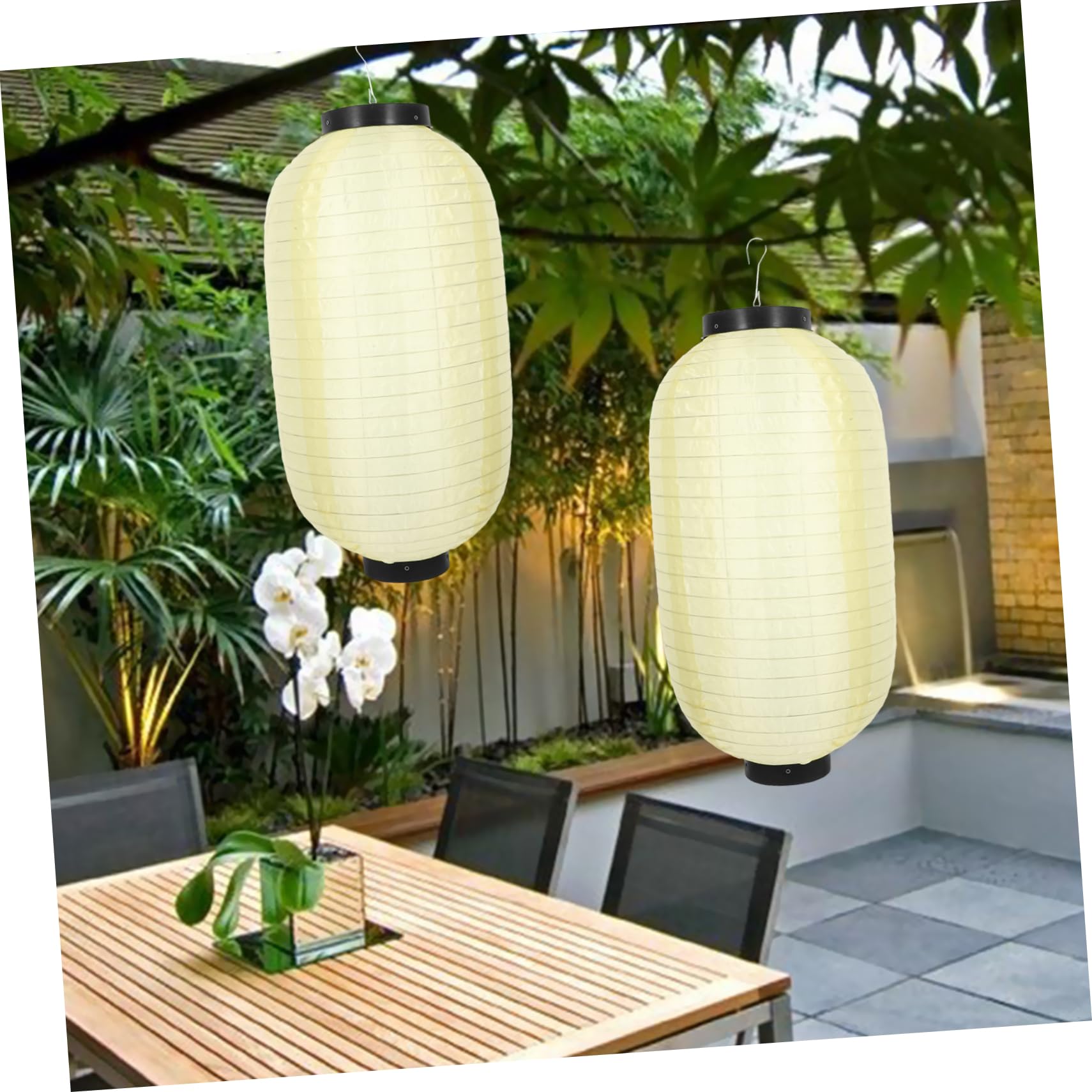 PRETYZOOM 2-Pack Japanese Silk Lanterns - Waterproof Foldable Paper Lantern Balls for Sashimi Bars, Wedding Decorations & Outdoor Parties | Elegant Asian-Inspired Lighting for Home, Garden and Events