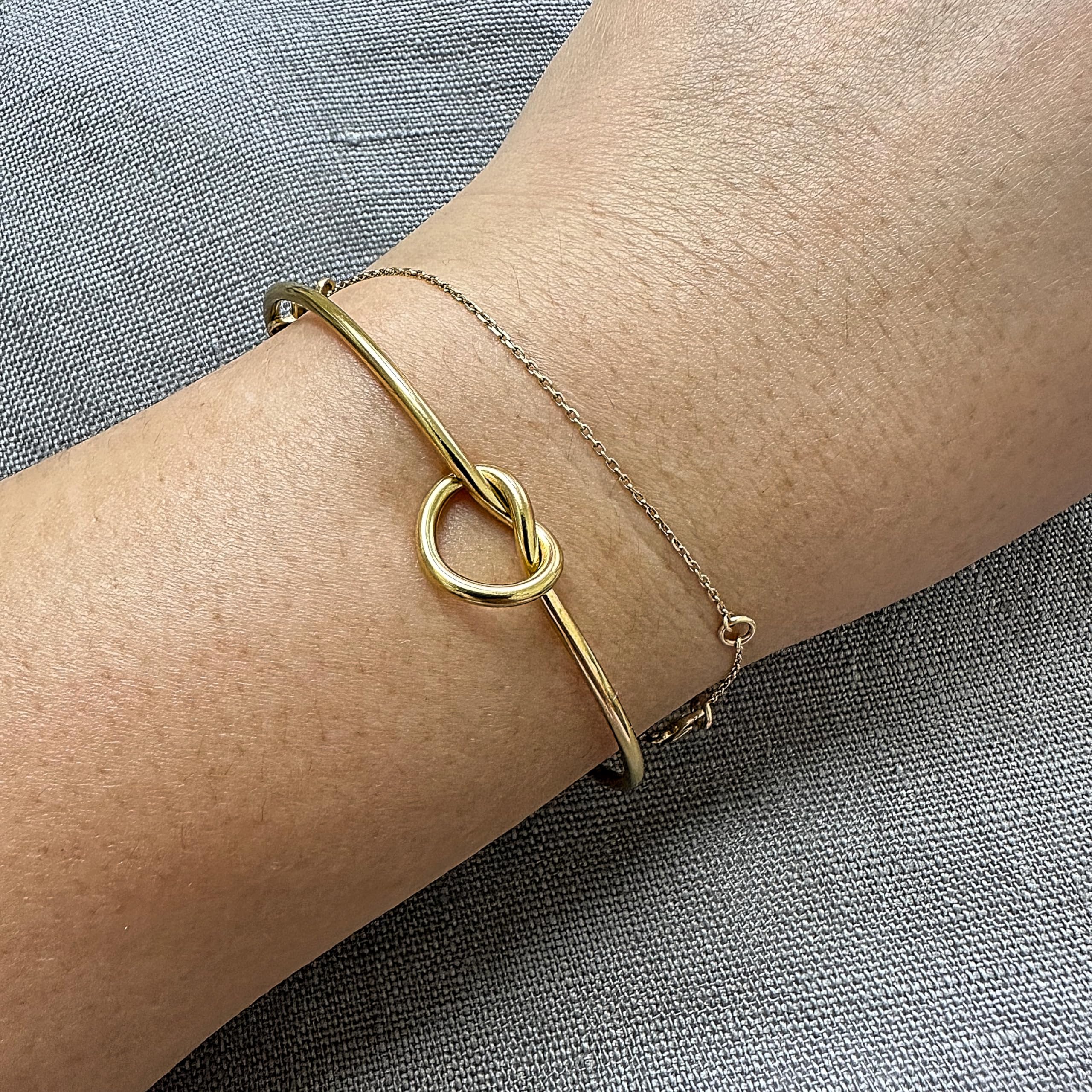 Love Knot Gold Bracelet for Women - Elegant Birthday, Christmas, Anniversary, Mother's Day, Valentine's Day Gift for Mom, Teen Girls, Best Friend, Coworker - Perfect Stocking Stuffer for Her