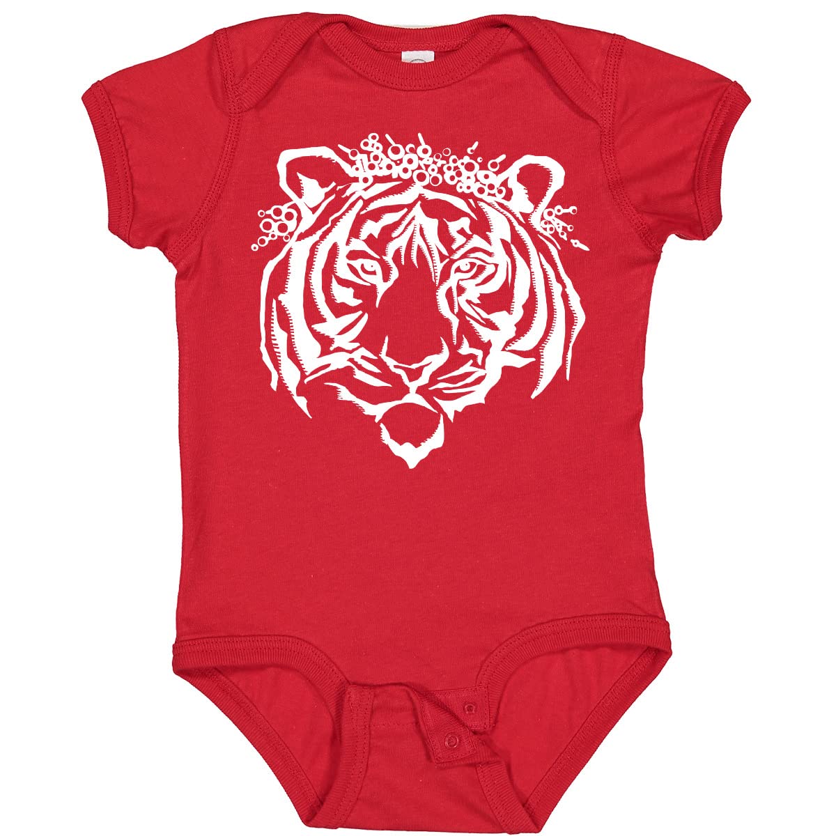 Inktastic Tiger Queen in Flower Crown Baby Bodysuit - Cute Animal Print Onesie for Infants & Toddlers - Perfect for Playdates, Photo Shoots & Birthday Gifts