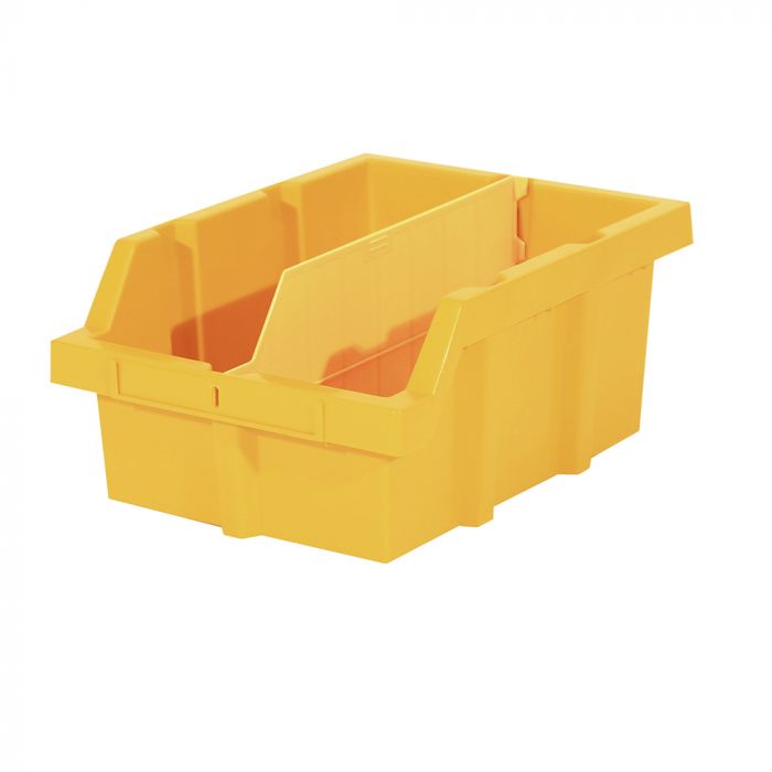Commercial Yellow Bins & Dividers for Warehouse Organization - Heavy Duty Storage Solutions for Retail Shelving & Industrial Racks