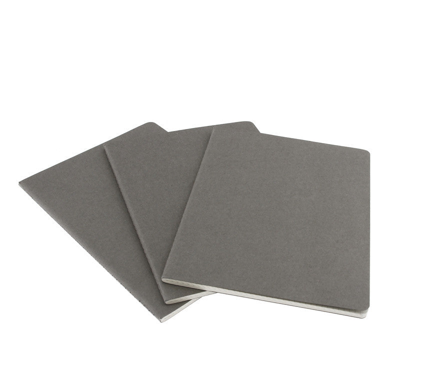 Premium Moleskine Squared Cahier Journal Set of 3 - Lined Notebooks for Writing, Sketching & Note Taking - Perfect for Students, Artists & Professionals - Durable Kraft Paper Cover