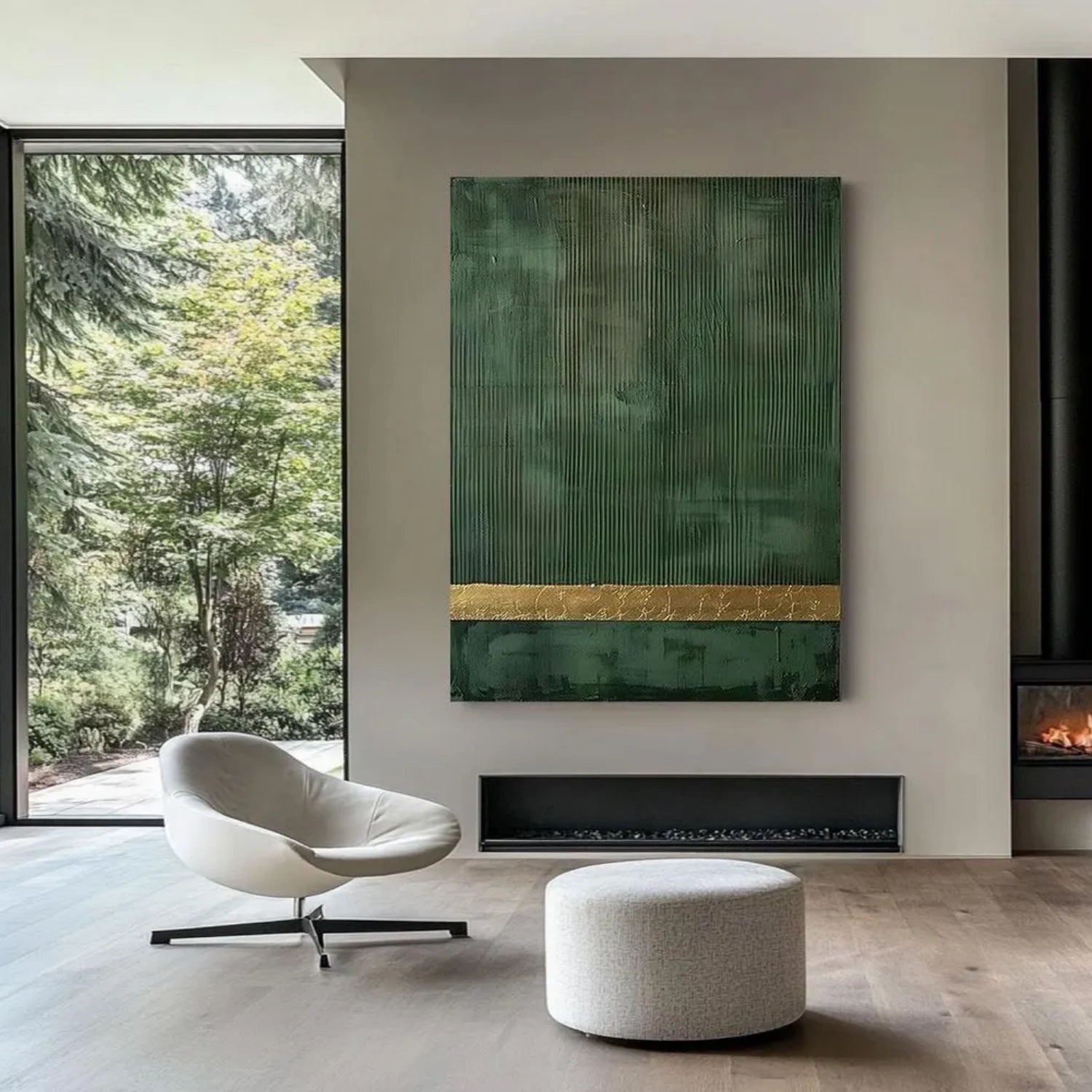 Blue & Green Abstract Wall Art Print #BG124 - Modern Home Decor for Living Room, Bedroom & Office