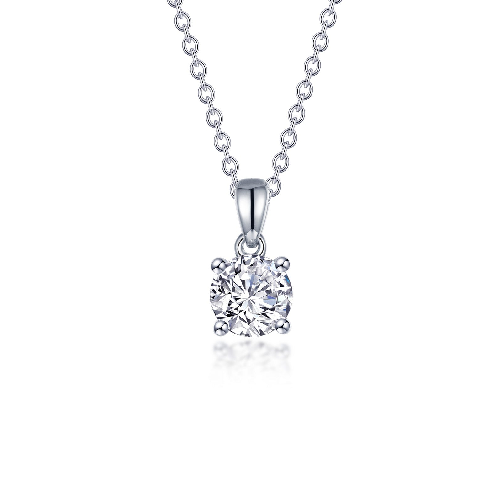 1.5 CTW 4 Prong Solitaire Diamond Pendant Necklace - Elegant Gift for Women, Anniversary & Special Occasions
