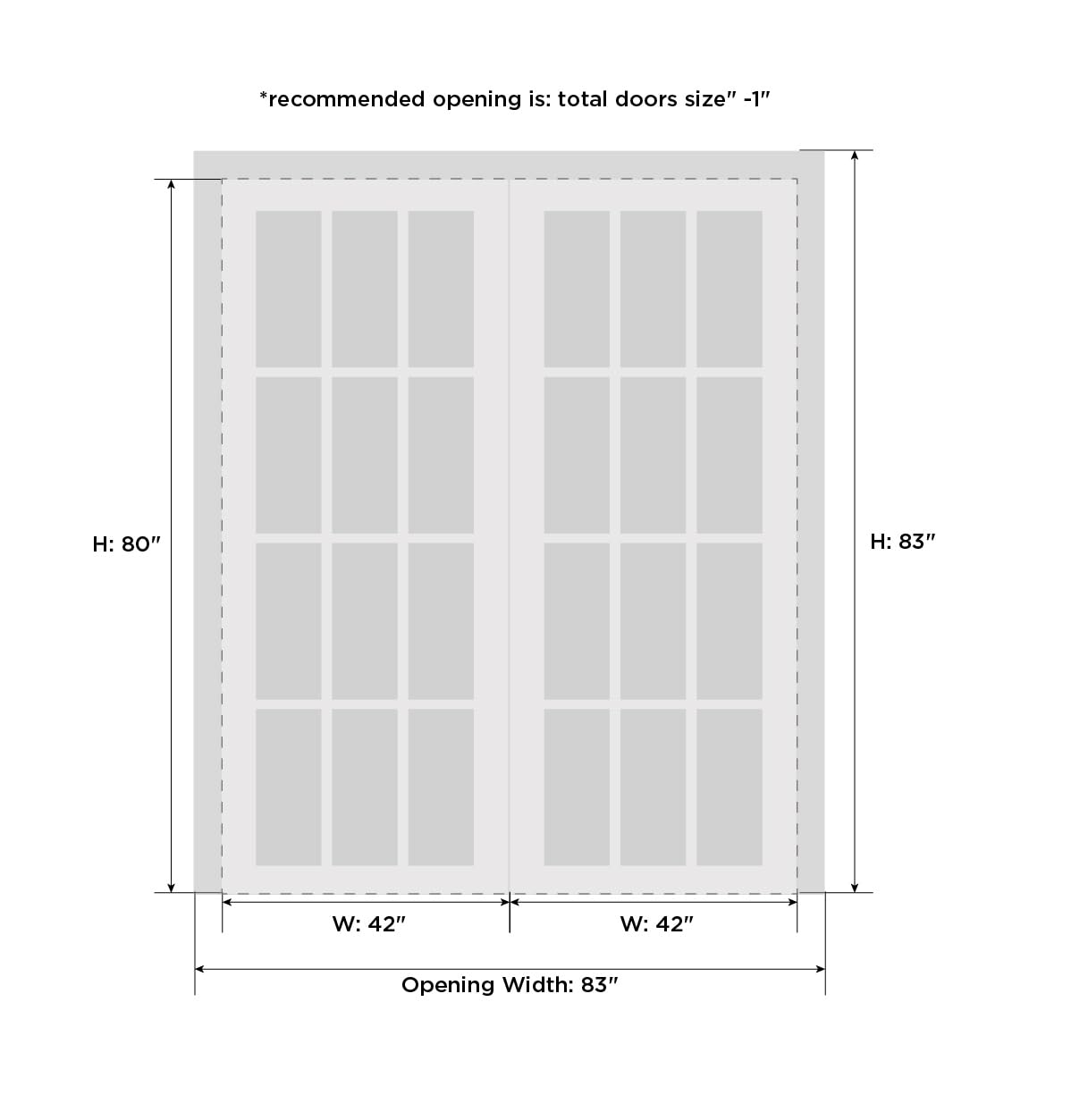VDOMDOORS 84x80 Inch Sliding Closet Bypass Doors - White Silk Mela 7444 Finish with Rails Hardware Set | Solid Wood Bedroom Wardrobe Doors for Master Closet & Walk-in Closets