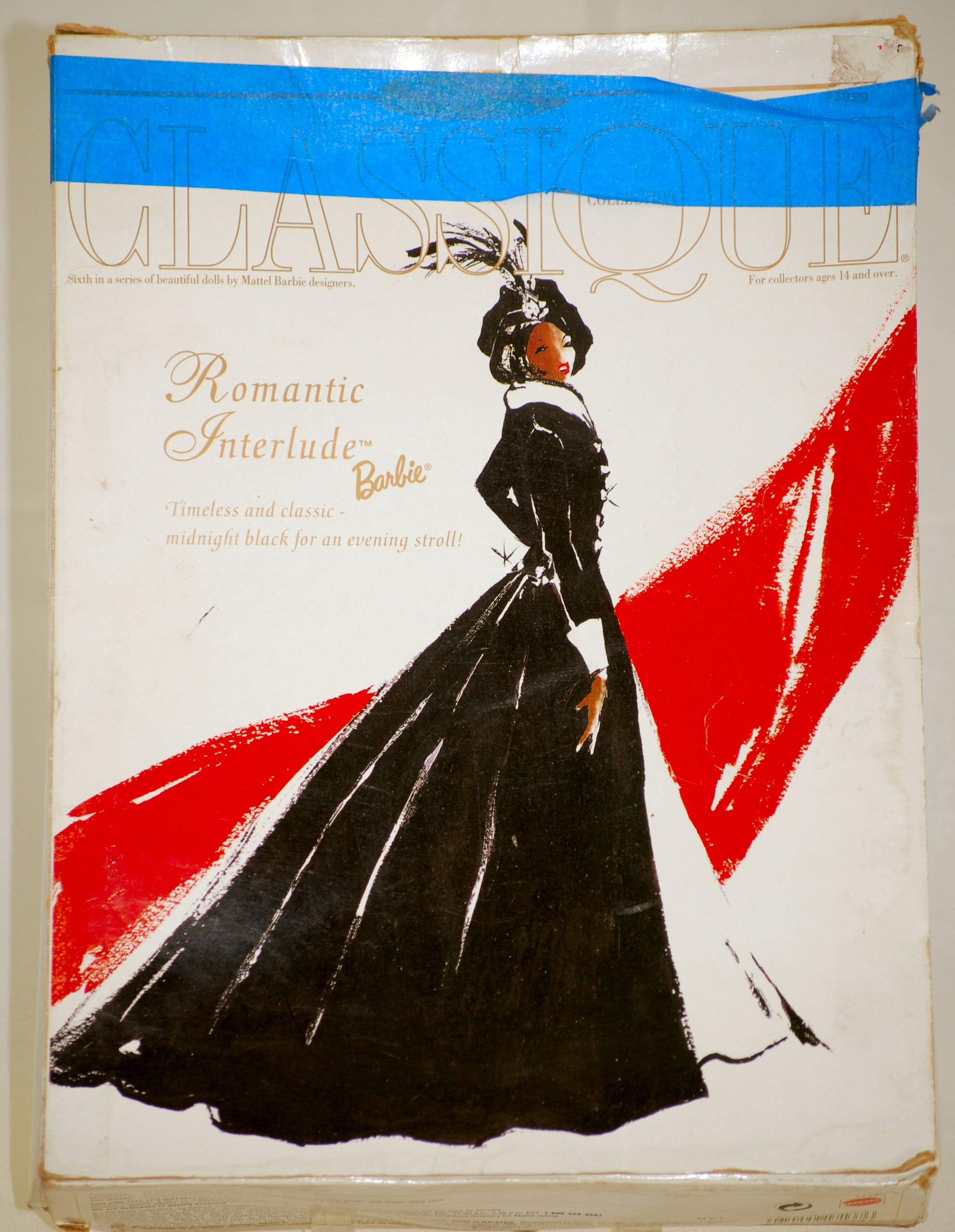 1996 Mattel Barbie Designer Series Classique 6th Edition Romantic Interlude African-American Doll by Ann Driskill - New Limited Collectible Barbie for Display & Gift Giving
