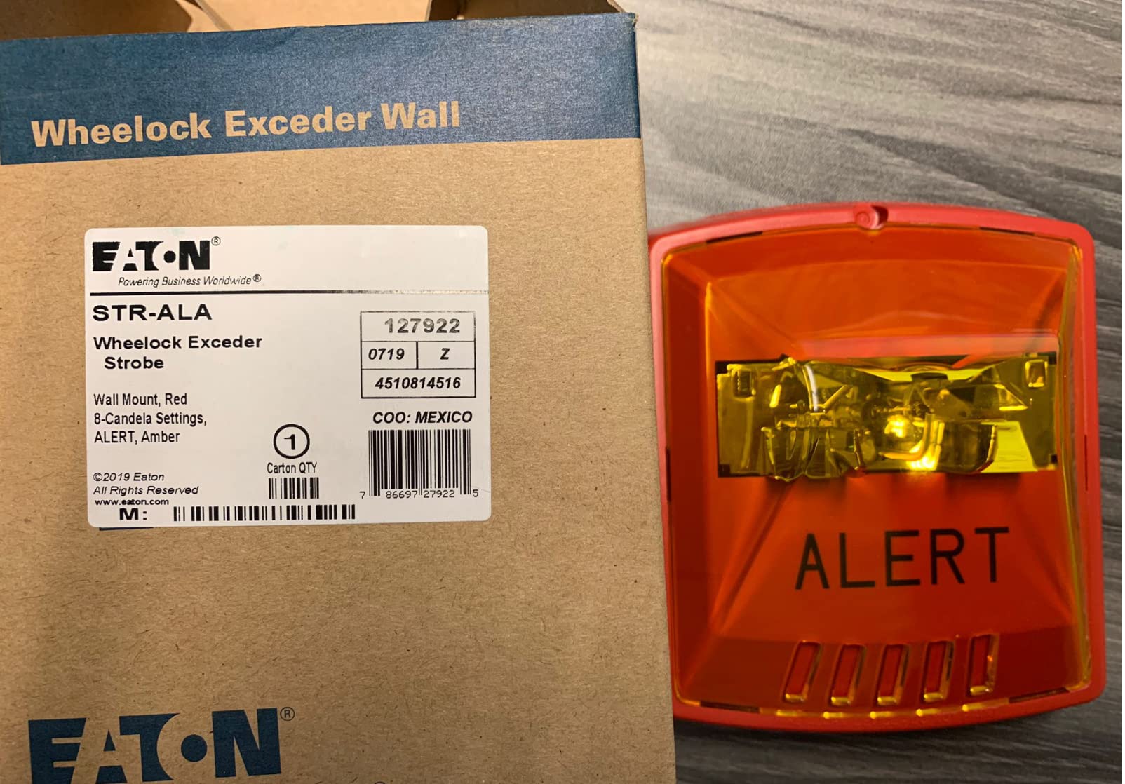 Wheelock STR-ALA Strobe Light and Alarm - High Visibility Emergency Alert System for Fire Safety, Industrial Sites, and Public Buildings