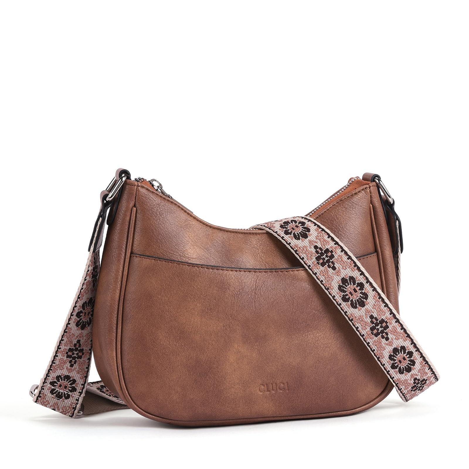 CLUCI Vegan Leather Crossbody Bags for Women - Adjustable Wide Strap Shoulder Handbag Purse | Perfect for Work, Travel & Everyday Use
