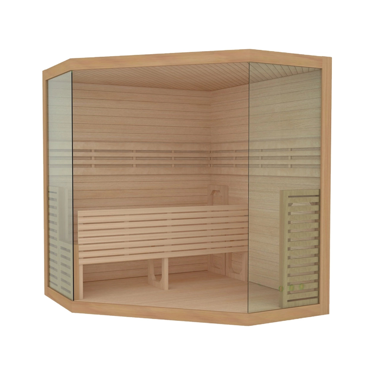 Premium Aleko Canadian Hemlock Indoor Wet & Dry Sauna with LED Lights - 6kW ETL Certified Heater for 5-6 People | Perfect for Home Relaxation, Detox & Muscle Recovery